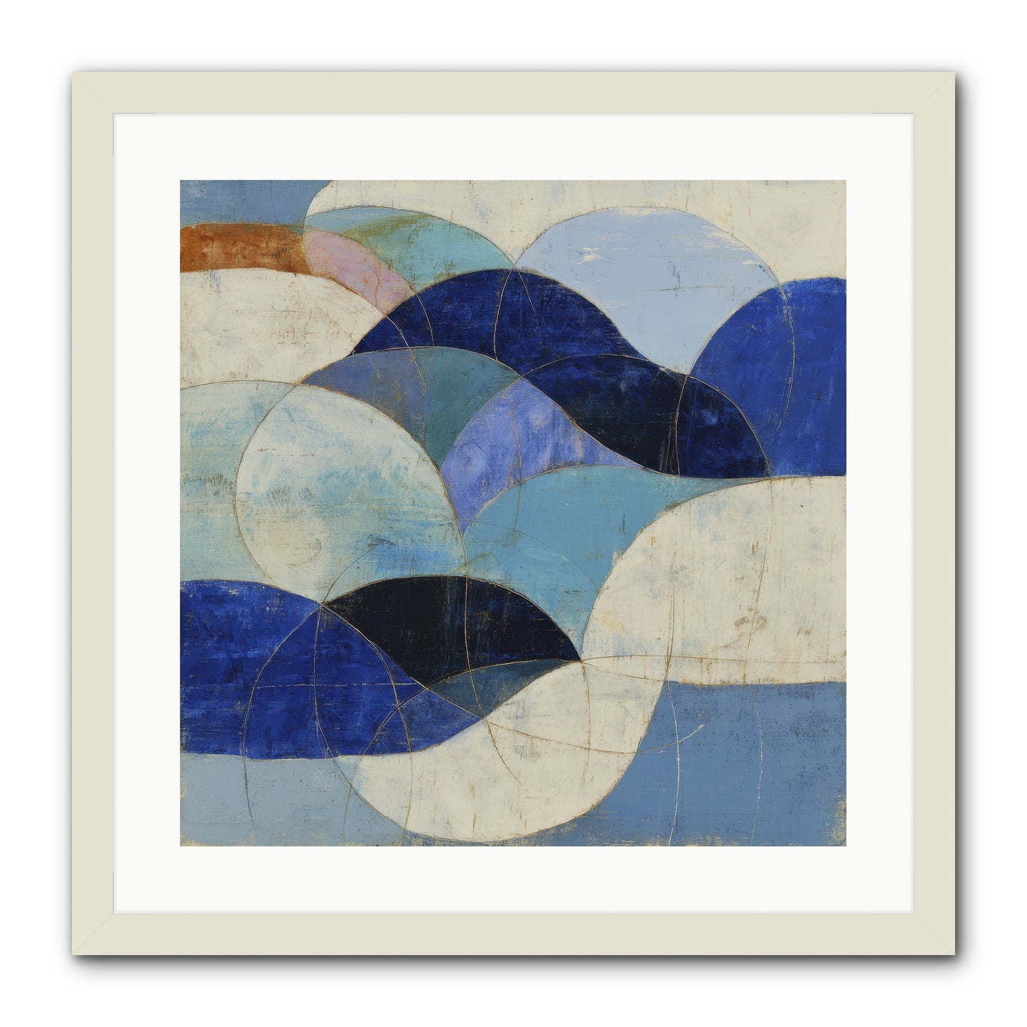 Marble Rift -- Framed Print - White 20x20