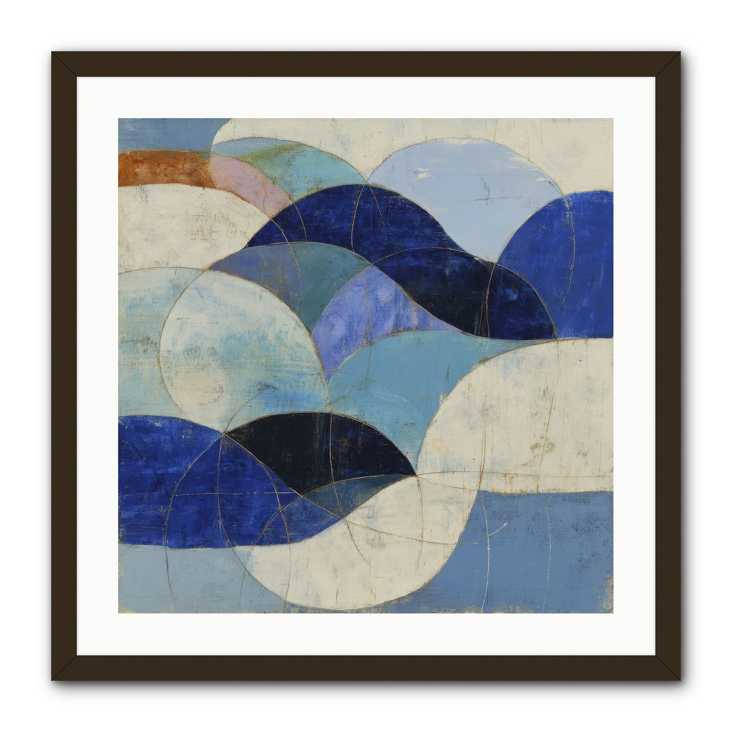 Marble Rift -- Framed Print - Black 24x24