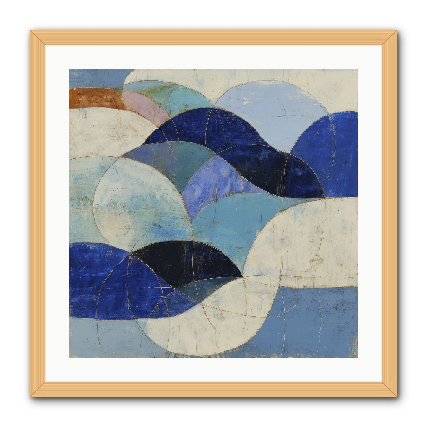 Marble Rift -- Framed Print - Natural 24x24