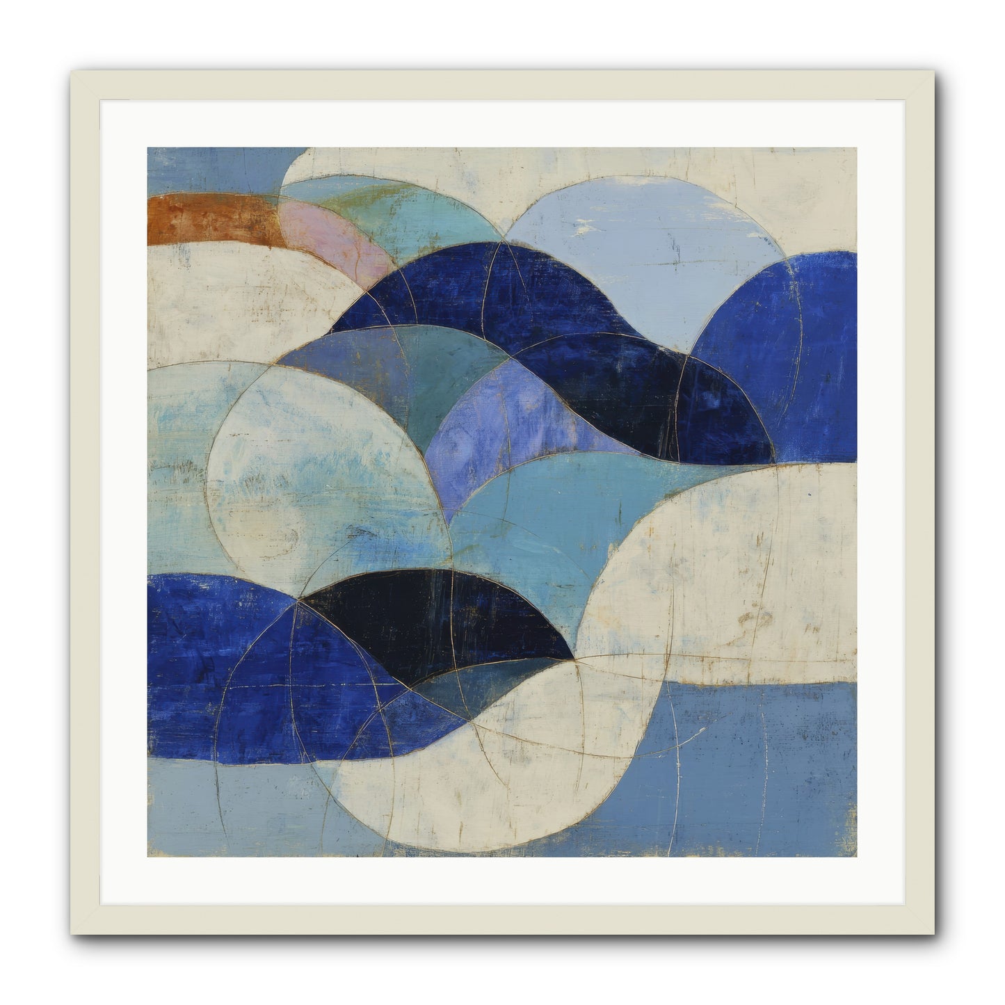 Marble Rift -- Framed Print - White 30x30