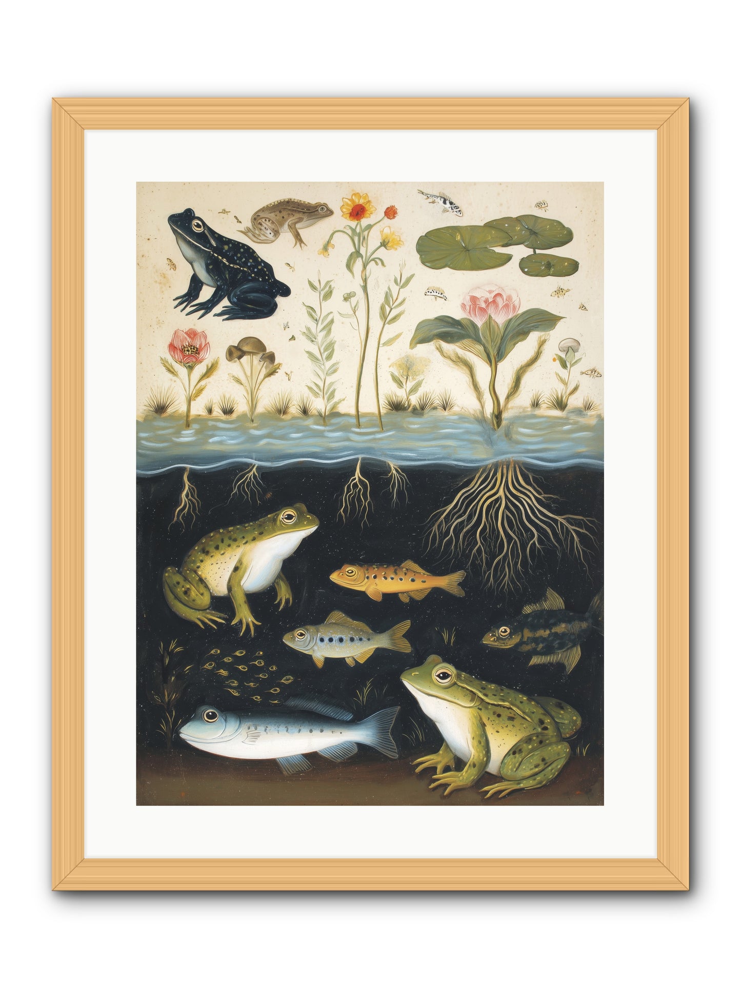 Marine Melodies -- Framed Print - Natural 18x24