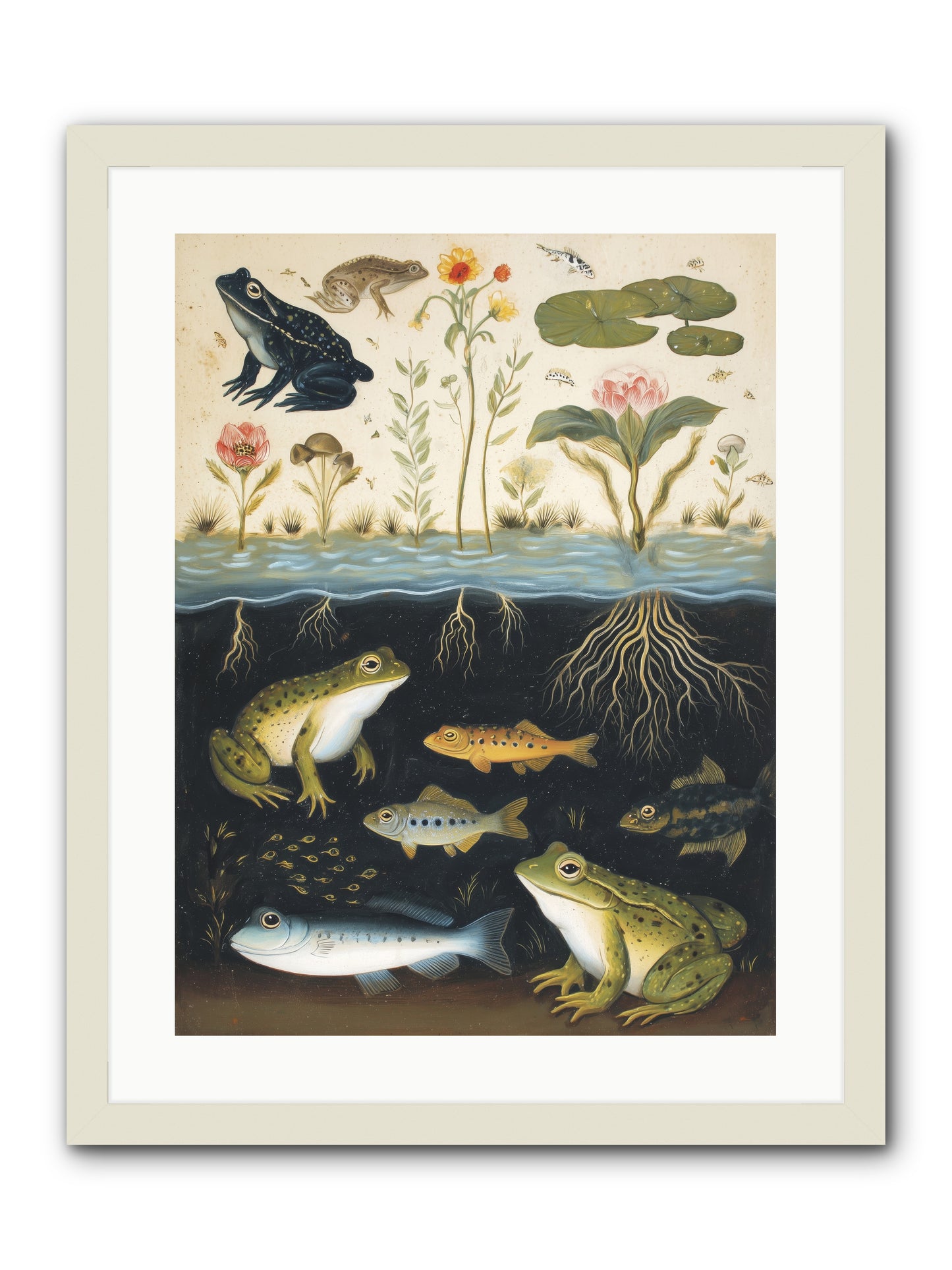Marine Melodies -- Framed Print - White 18x24
