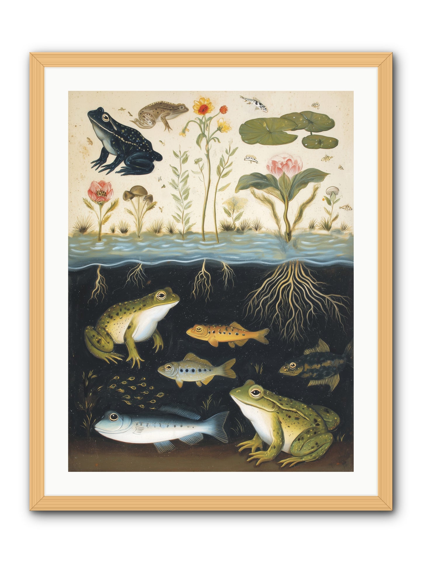 Marine Melodies -- Framed Print - Natural 24x32