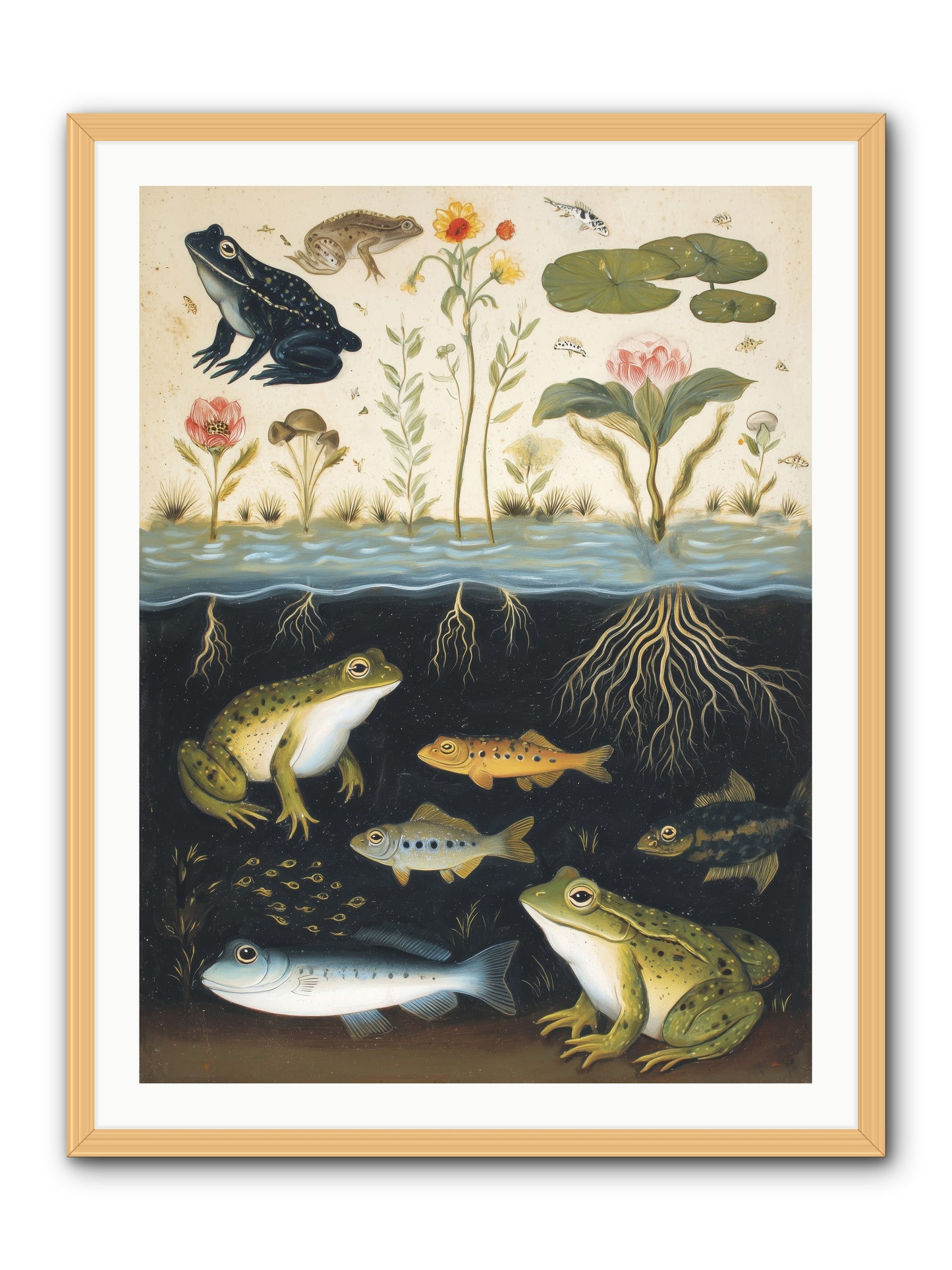 Marine Melodies -- Framed Print - Natural 30x40