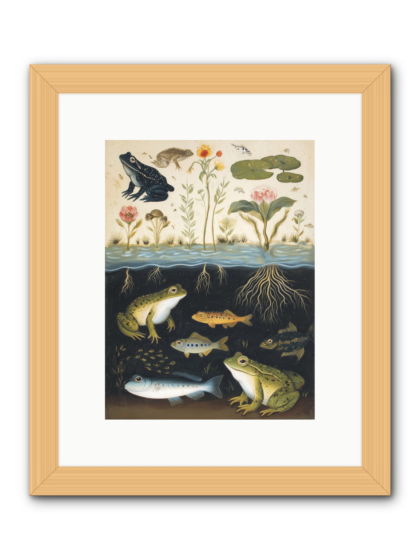 Marine Melodies -- Framed Print - Natural 9x12