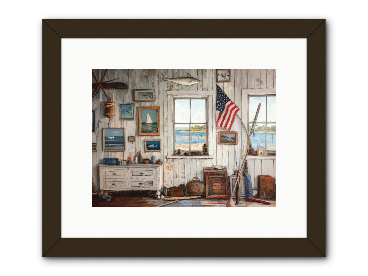 Mariner's Rest -- Framed Print - Black 12x9