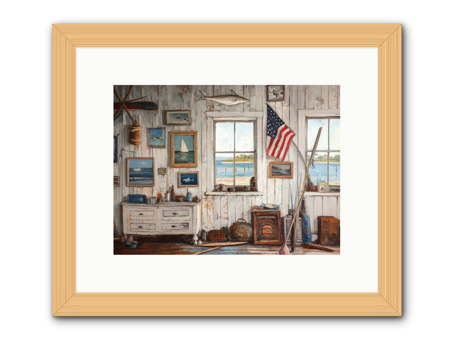 Mariner's Rest -- Framed Print - Natural 12x9
