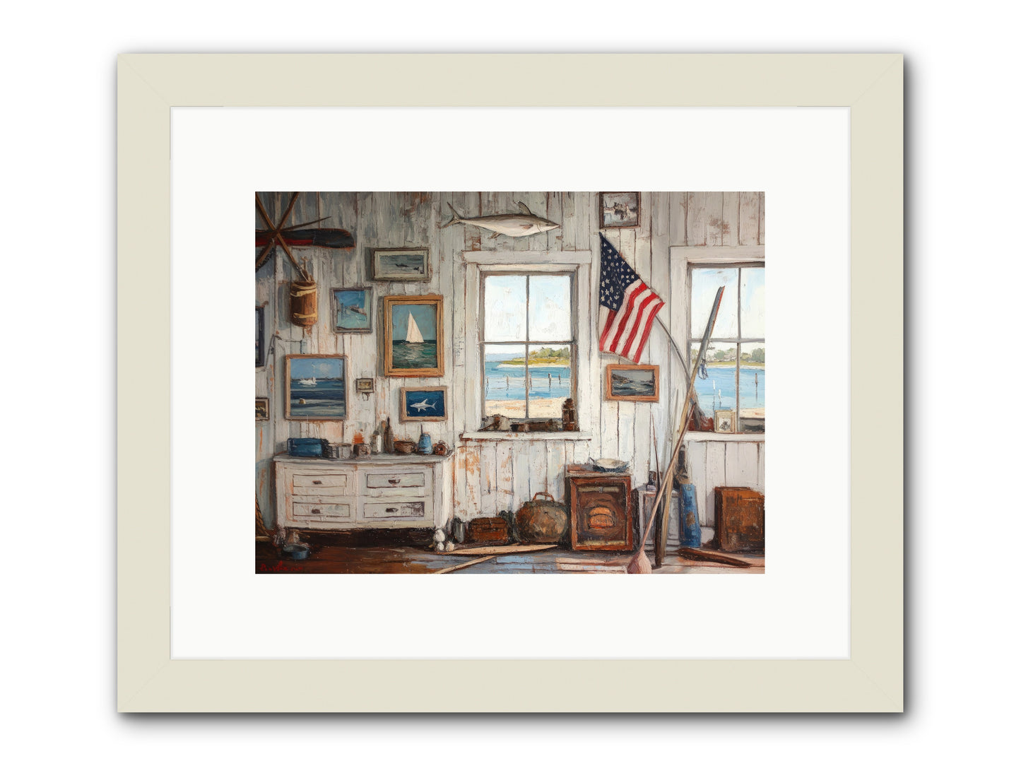 Mariner's Rest -- Framed Print - White 12x9