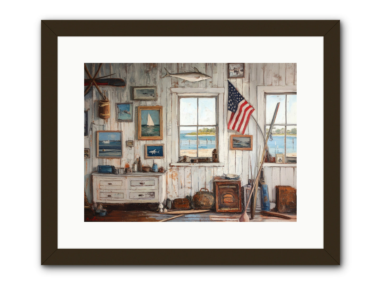 Mariner's Rest -- Framed Print - Black 16x12
