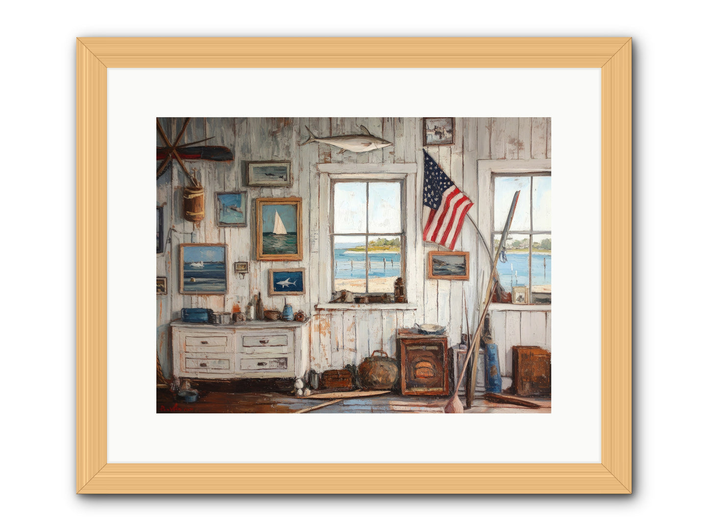 Mariner's Rest -- Framed Print - Natural 16x12