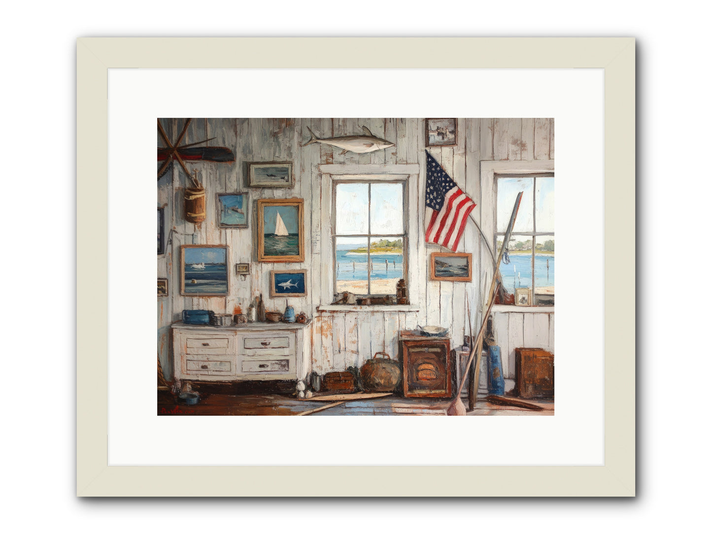 Mariner's Rest -- Framed Print - White 16x12