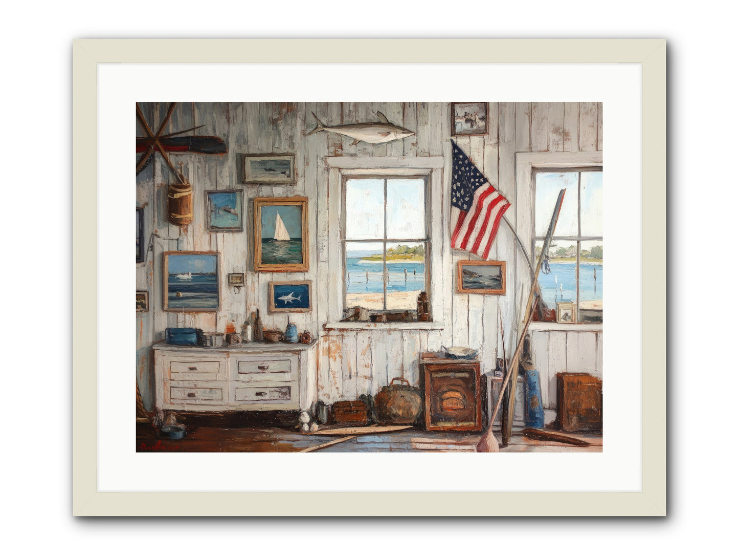 Mariner's Rest -- Framed Print - White 24x18