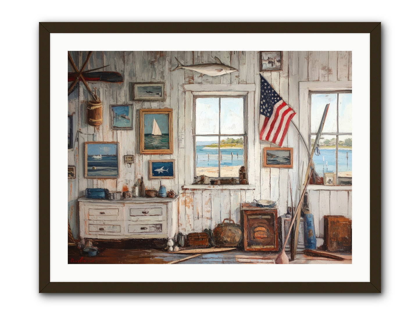 Mariner's Rest -- Framed Print - Black 32x24