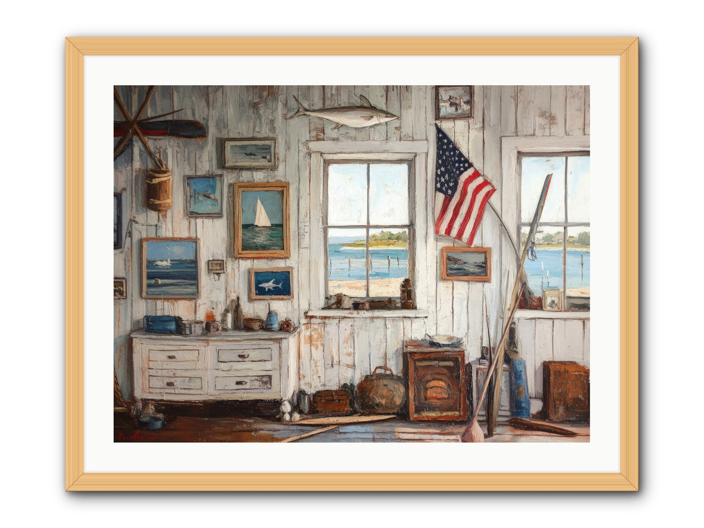 Mariner's Rest -- Framed Print - Natural 32x24