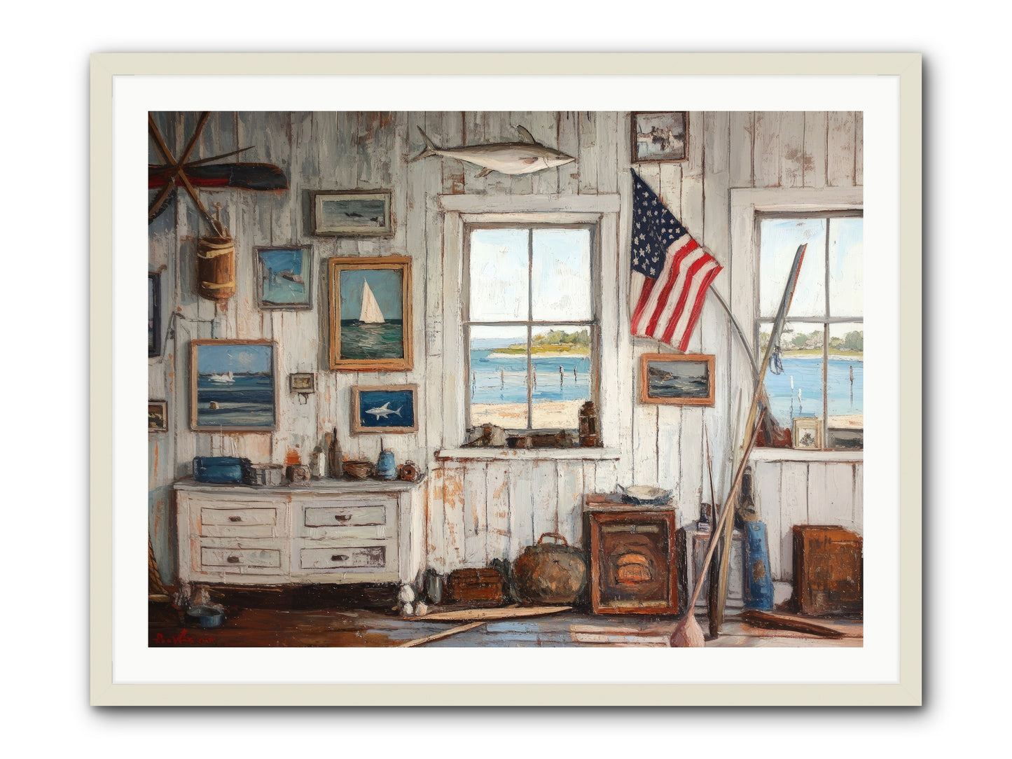 Mariner's Rest -- Framed Print - White 40x30