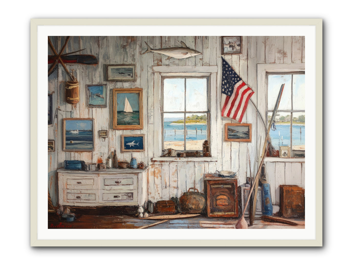Mariner's Rest -- Framed Print - White 48x36