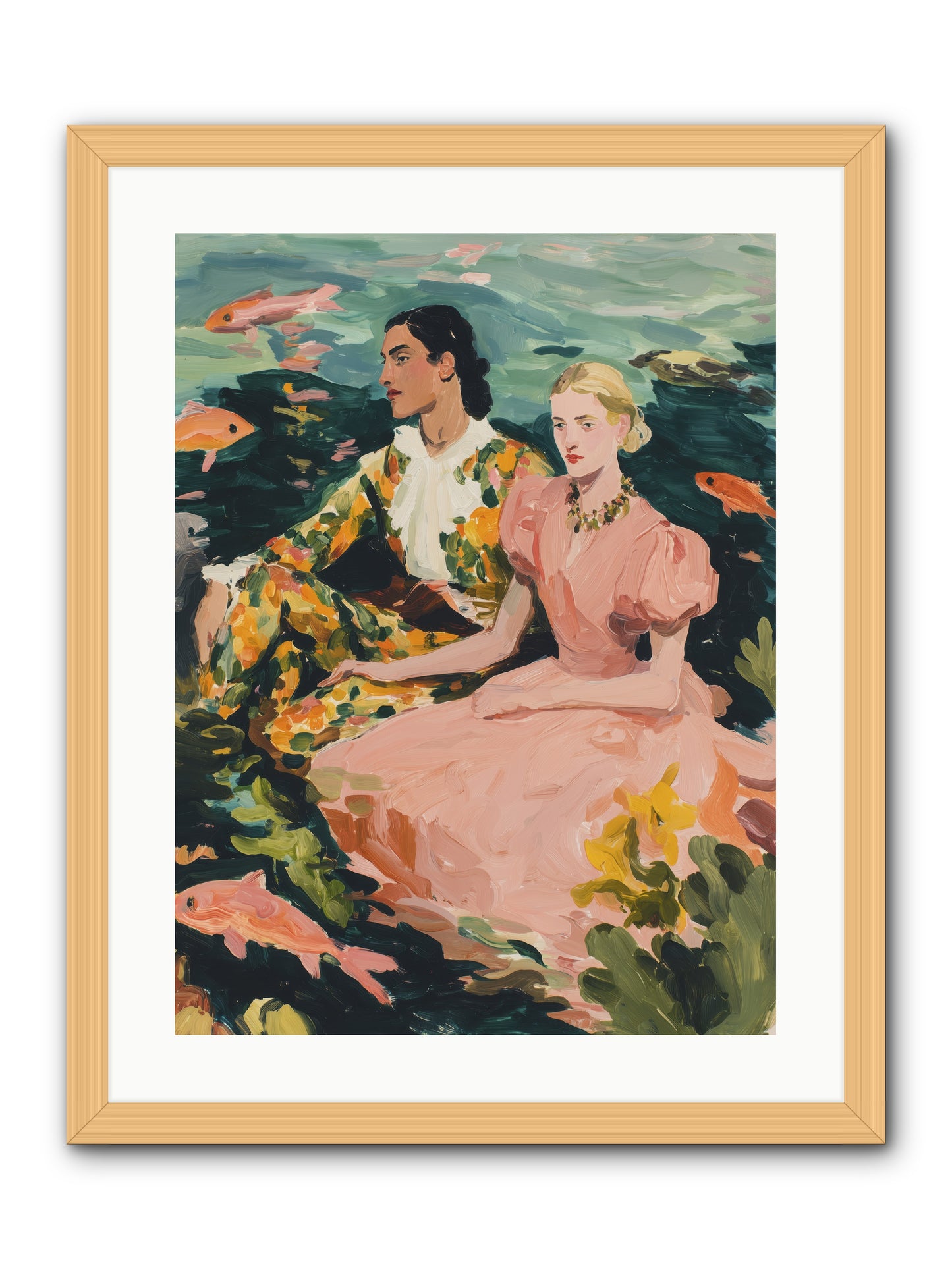 Maritime Affinity -- Framed Print - Natural 18x24