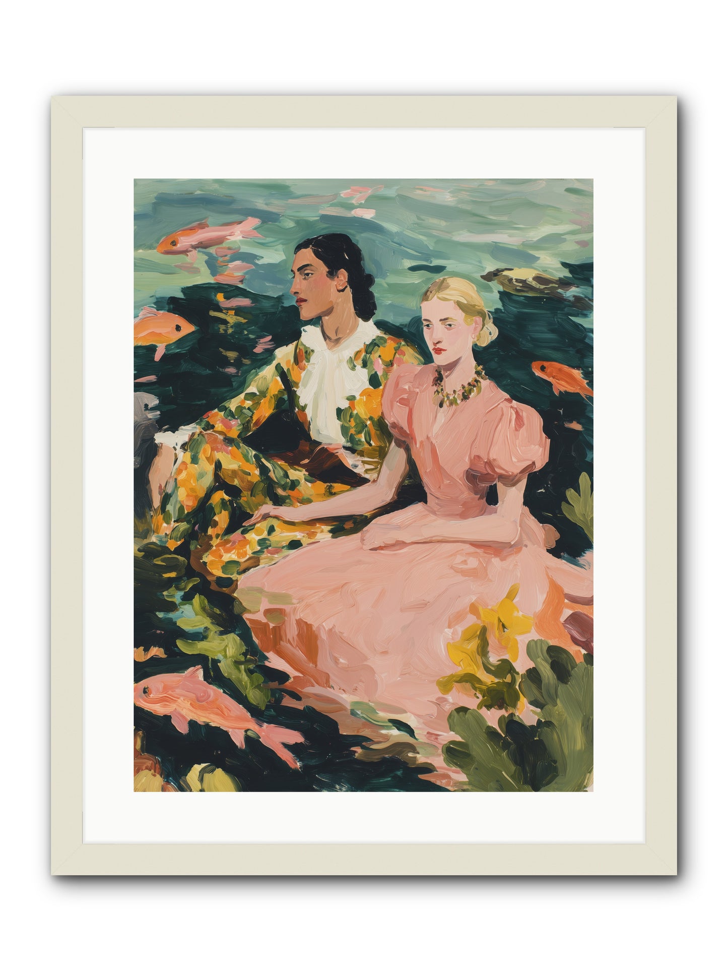 Maritime Affinity -- Framed Print - White 18x24