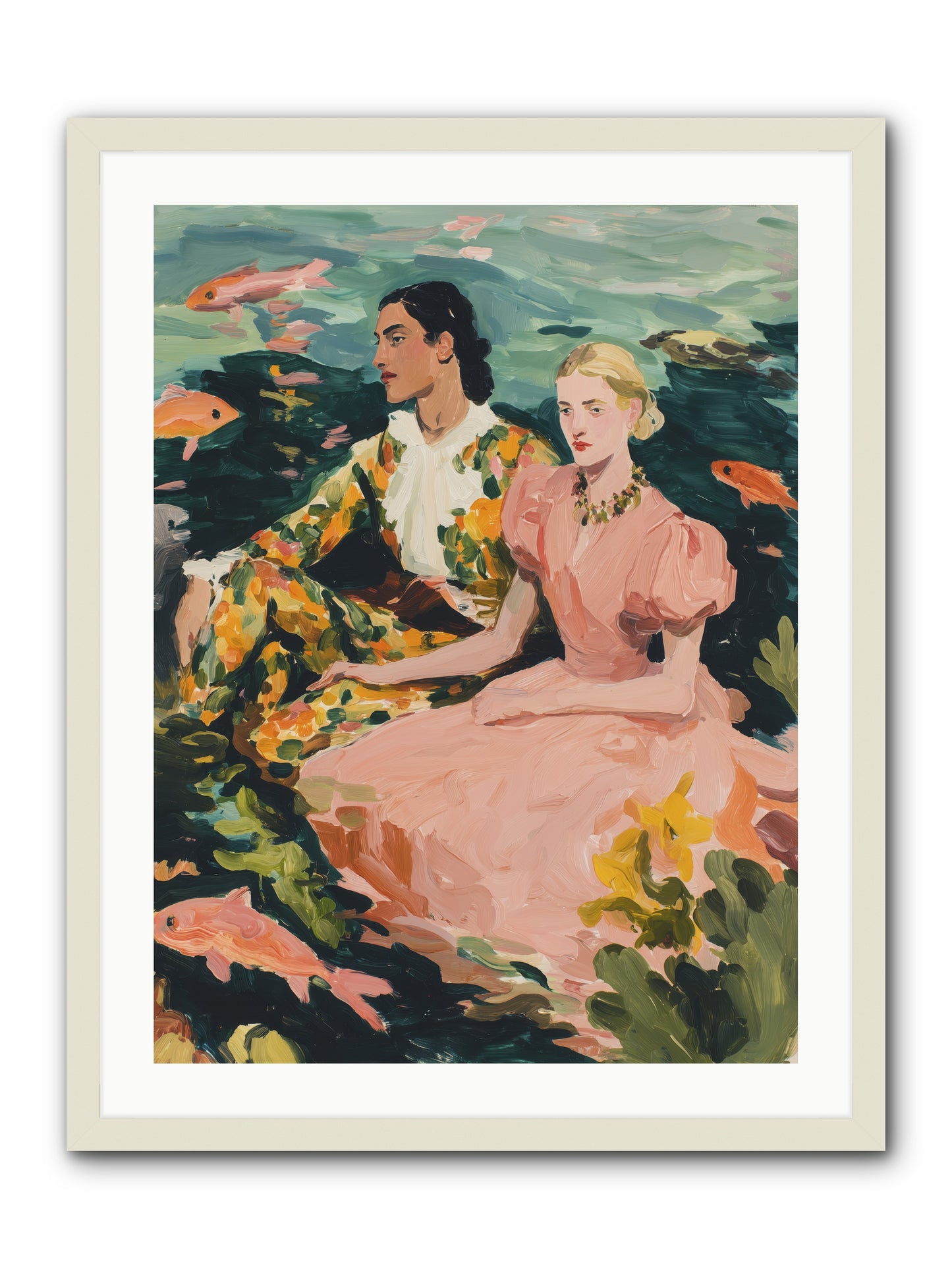 Maritime Affinity -- Framed Print - White 24x32