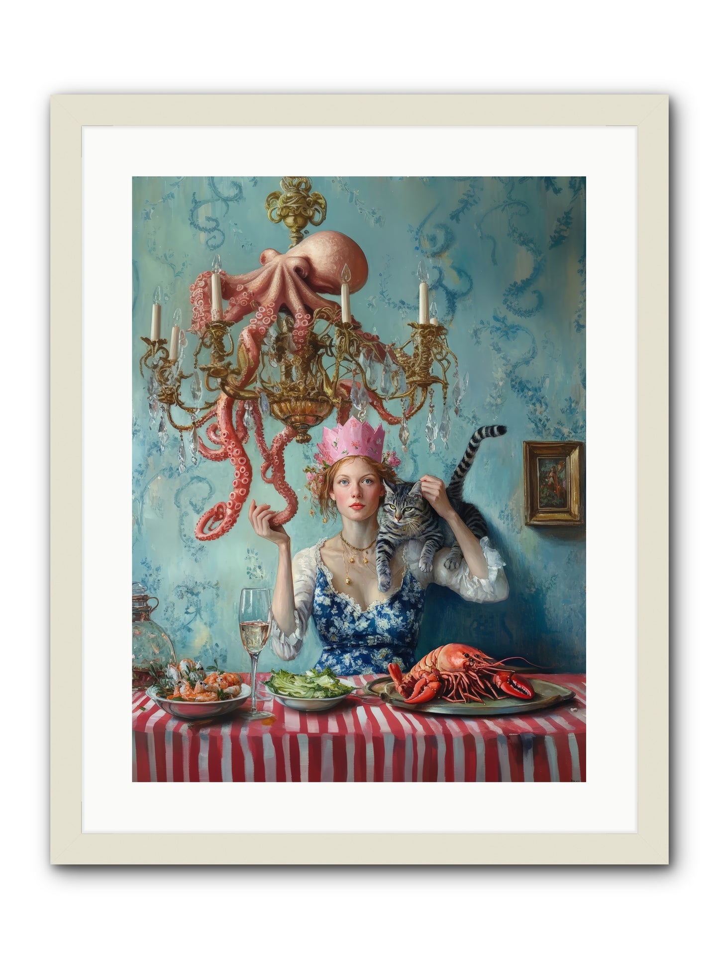 Maritime Manners & Merriment -- Framed Print - White 18x24