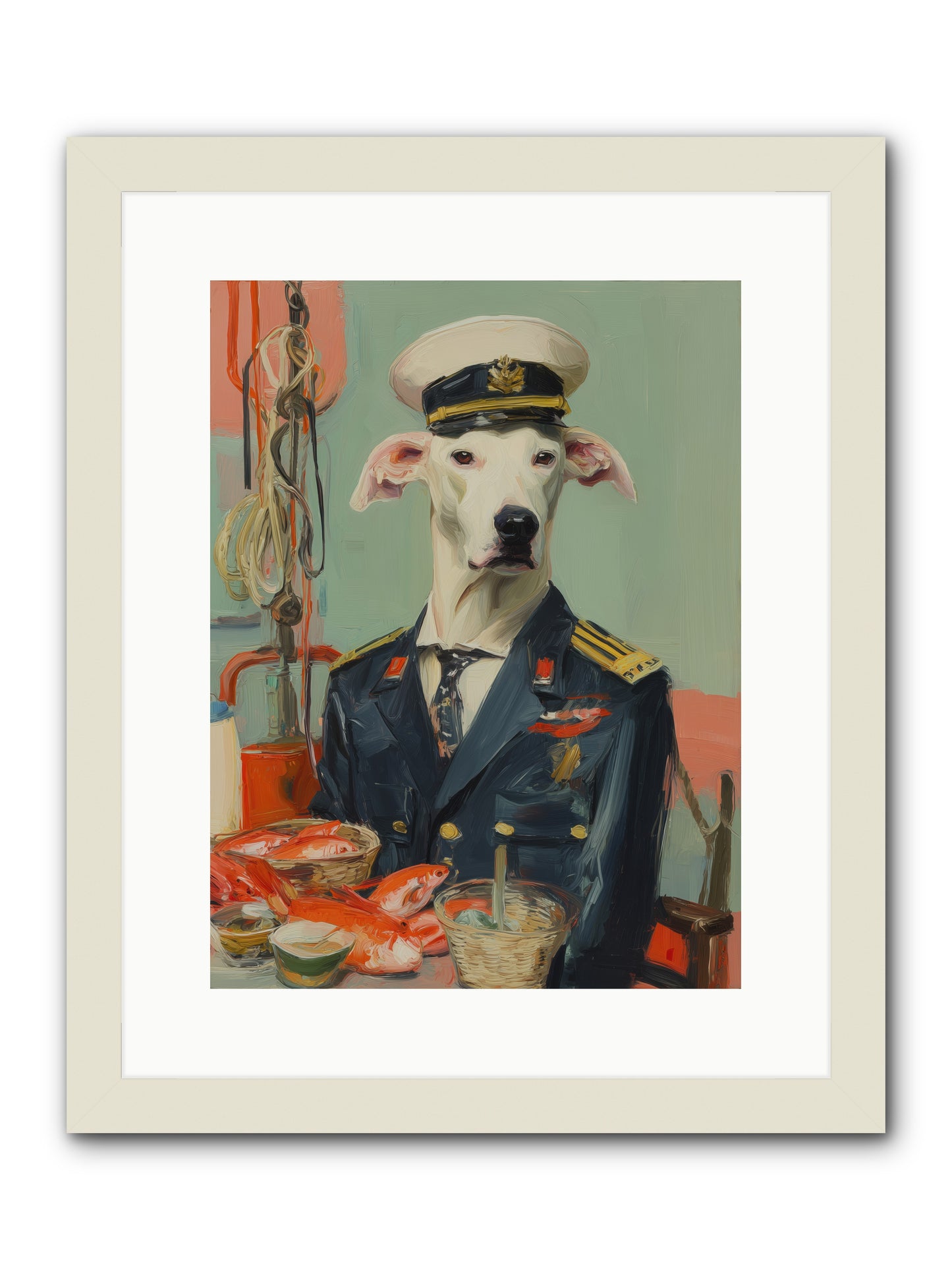 Maritime Mate -- Framed Print - White 12x16