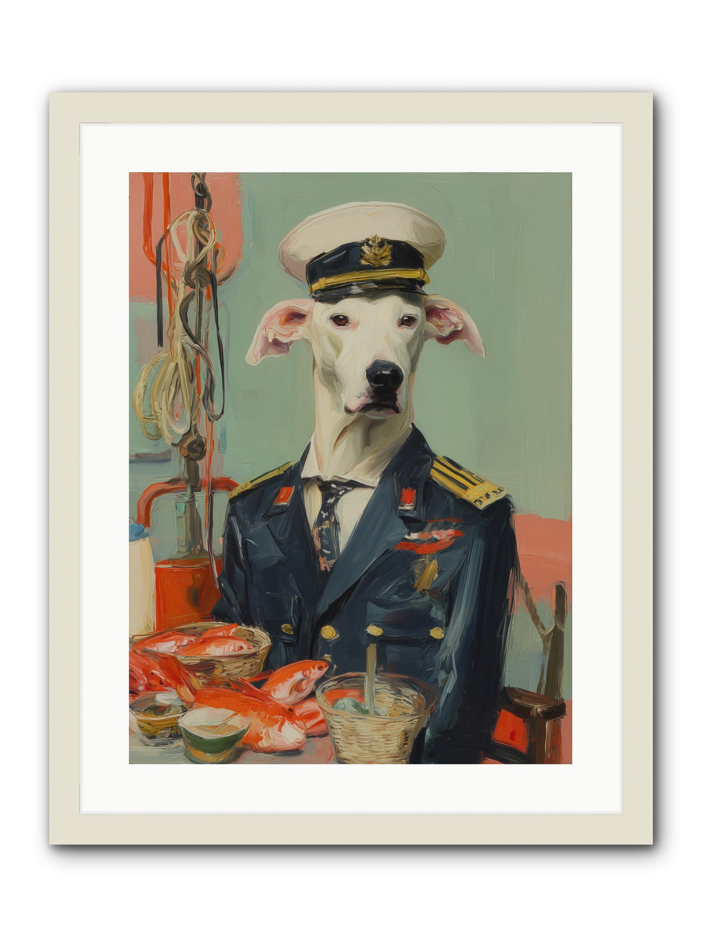 Maritime Mate -- Framed Print - White 18x24