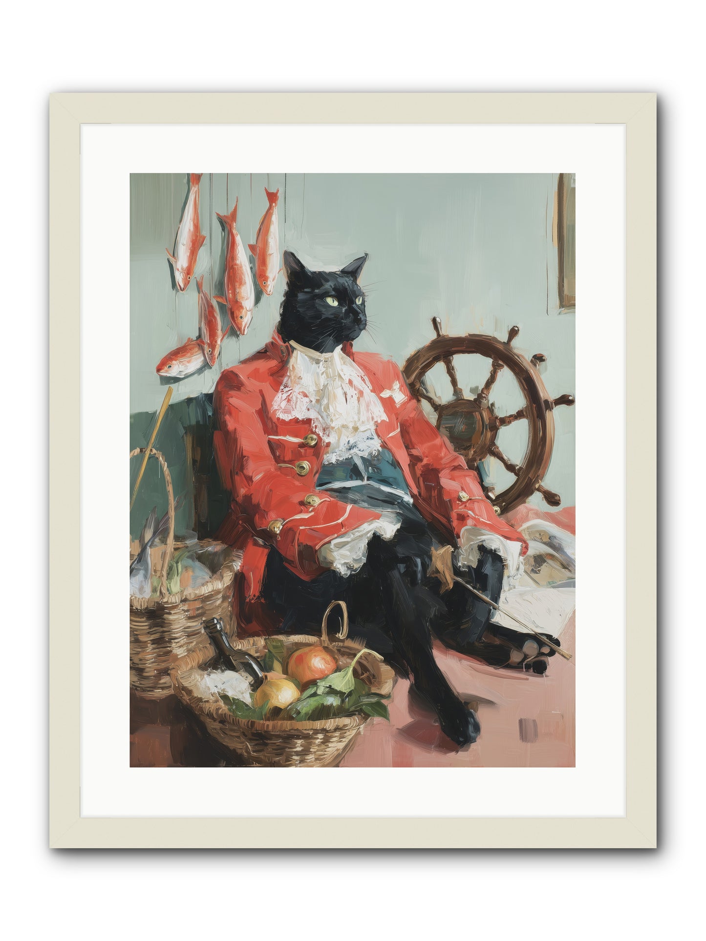 Maritime Monarchy -- Framed Print - White 18x24