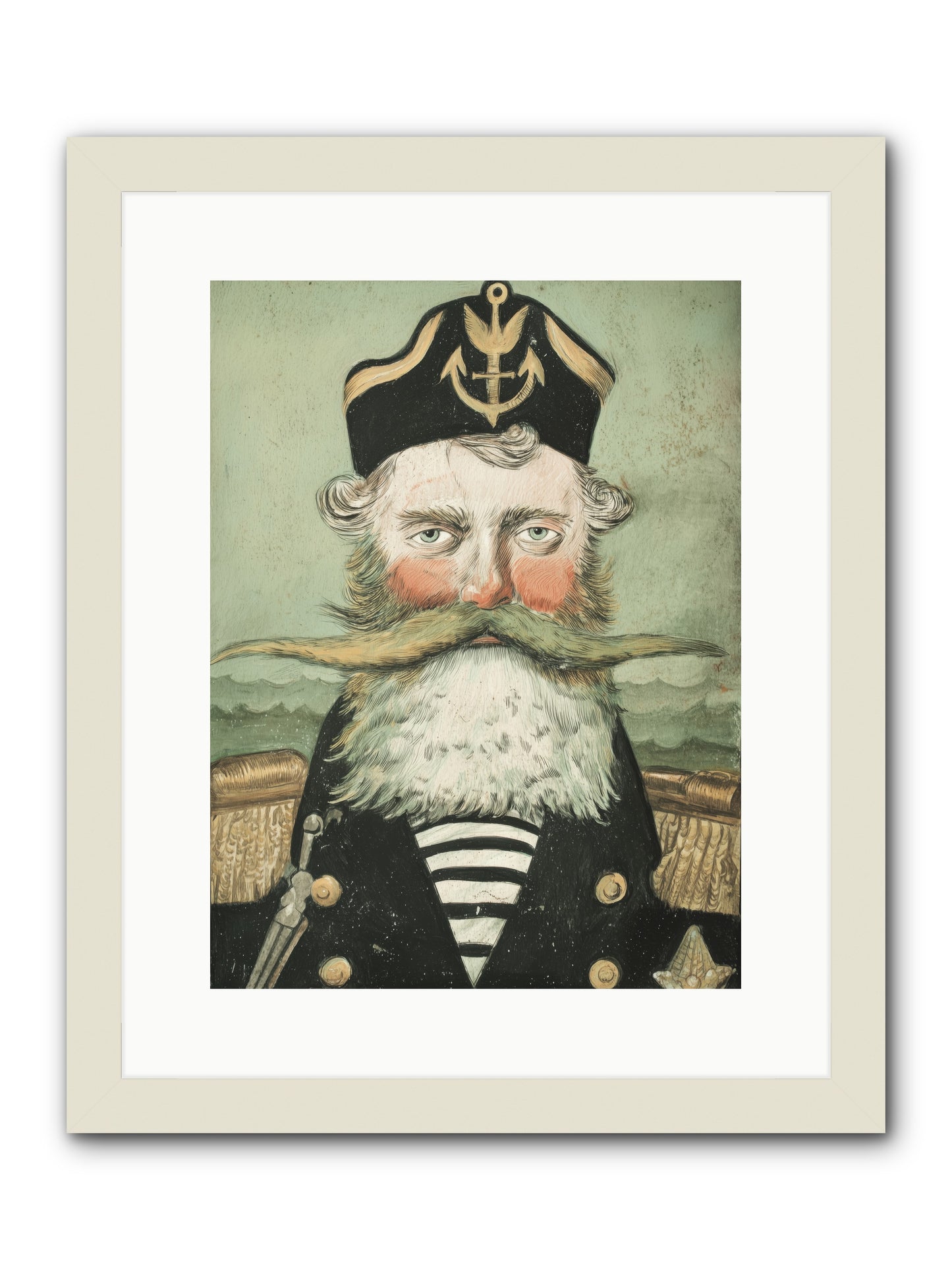 Maritime Soul -- Framed Print - White 12x16