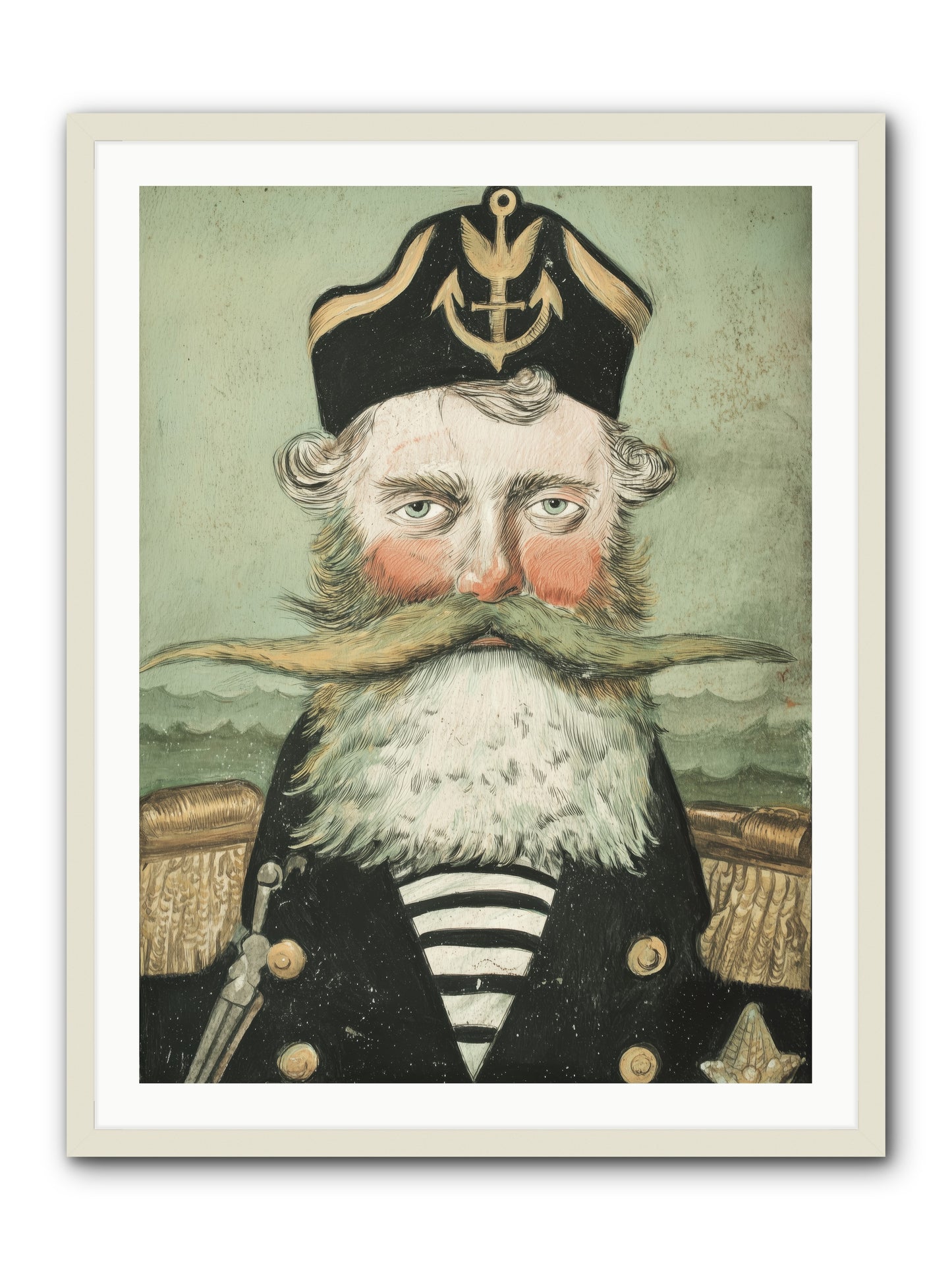 Maritime Soul -- Framed Print - White 30x40