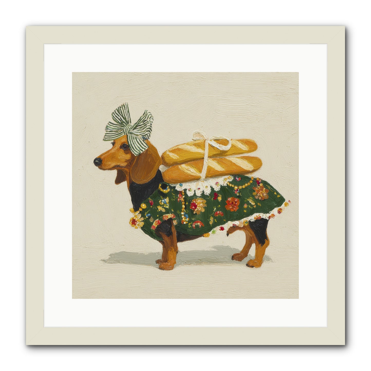 Marquis of Morning Loaves -- Framed Print - White 16x16