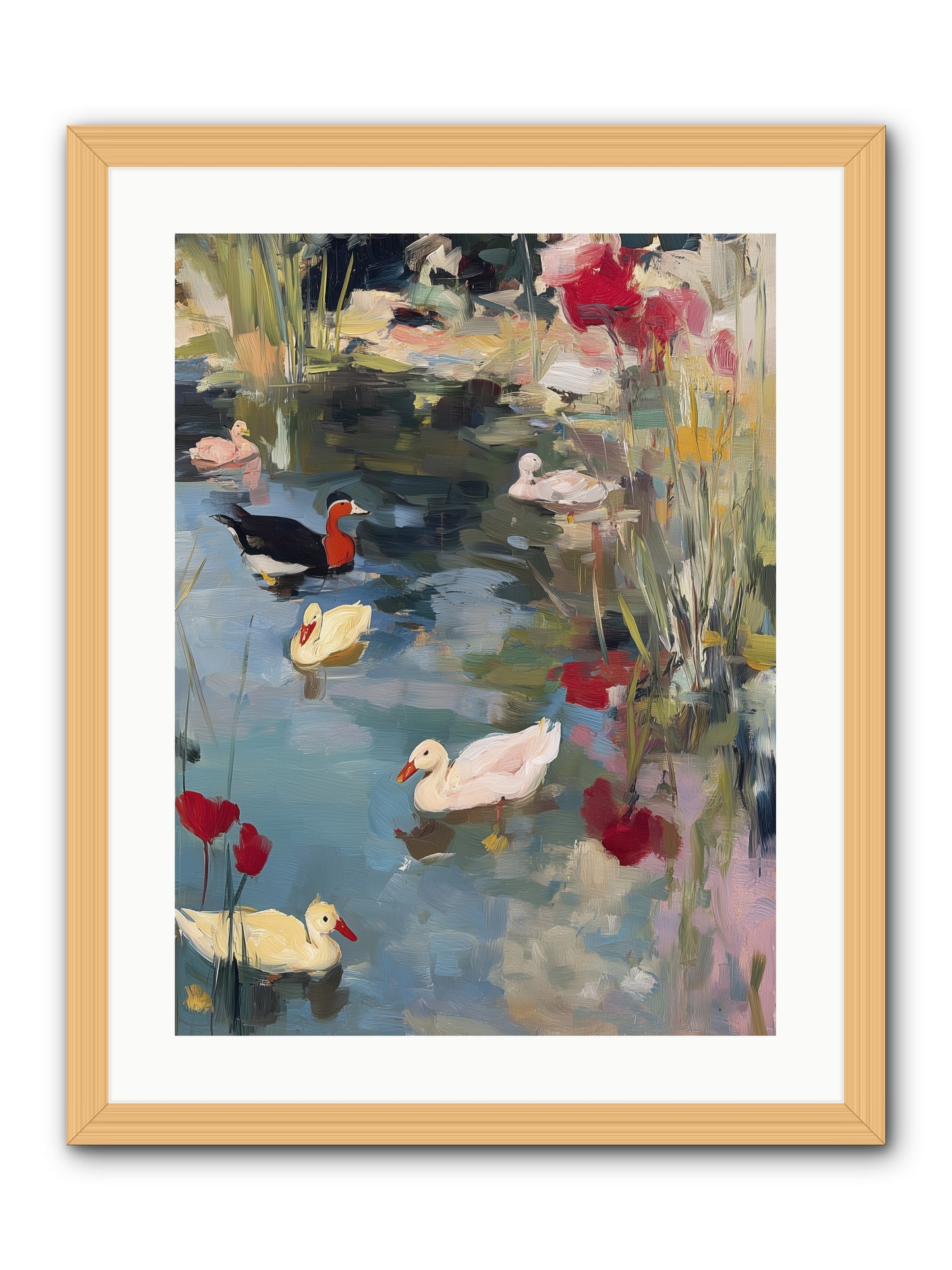 Marsh Dwellers -- Framed Print - Natural 18x24