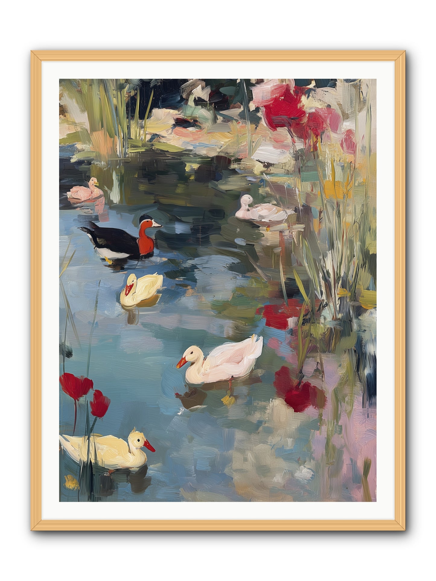 Marsh Dwellers -- Framed Print - Natural 36x48