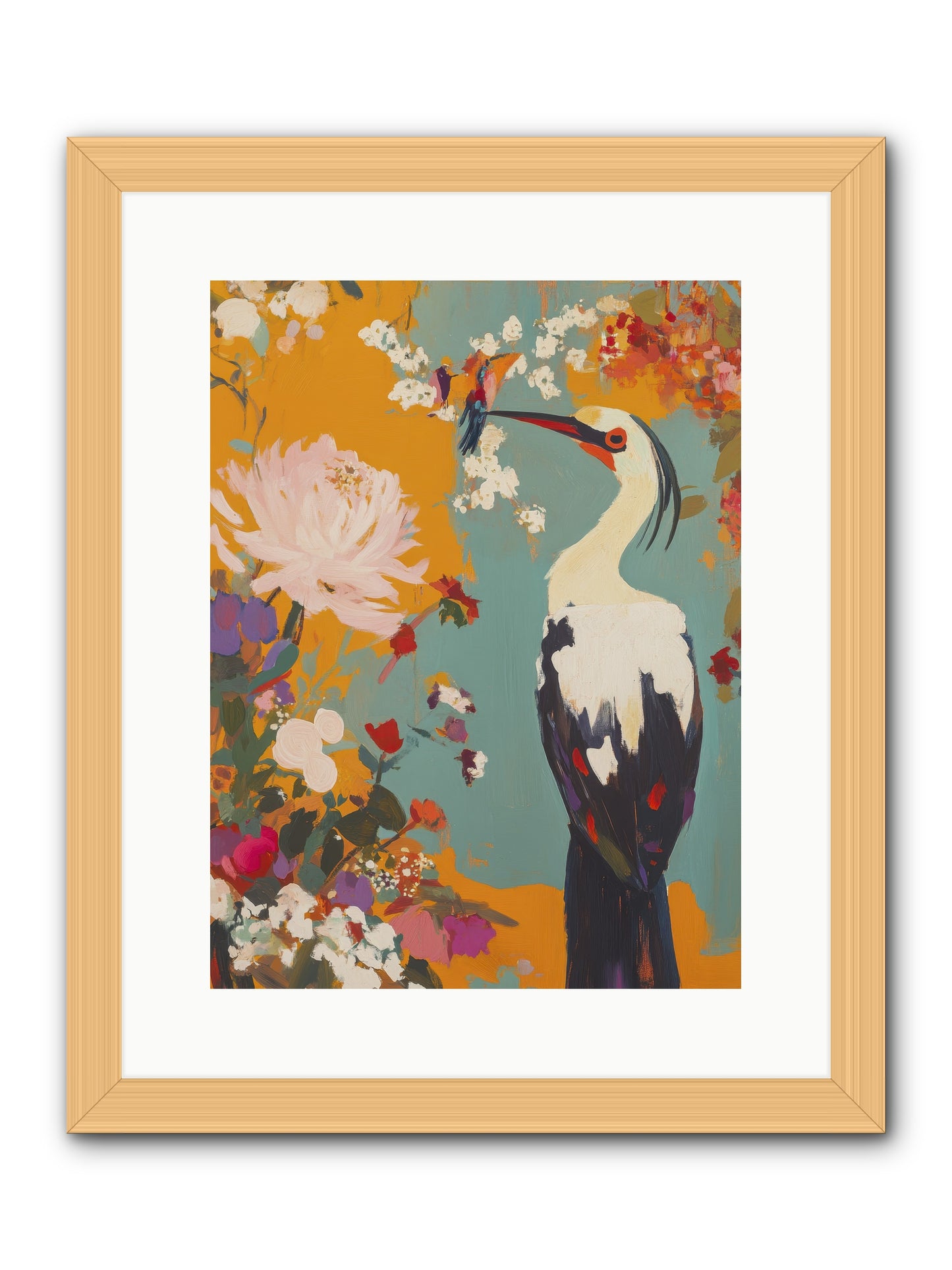 Marsh Maiden's Garden -- Framed Print - Natural 12x16