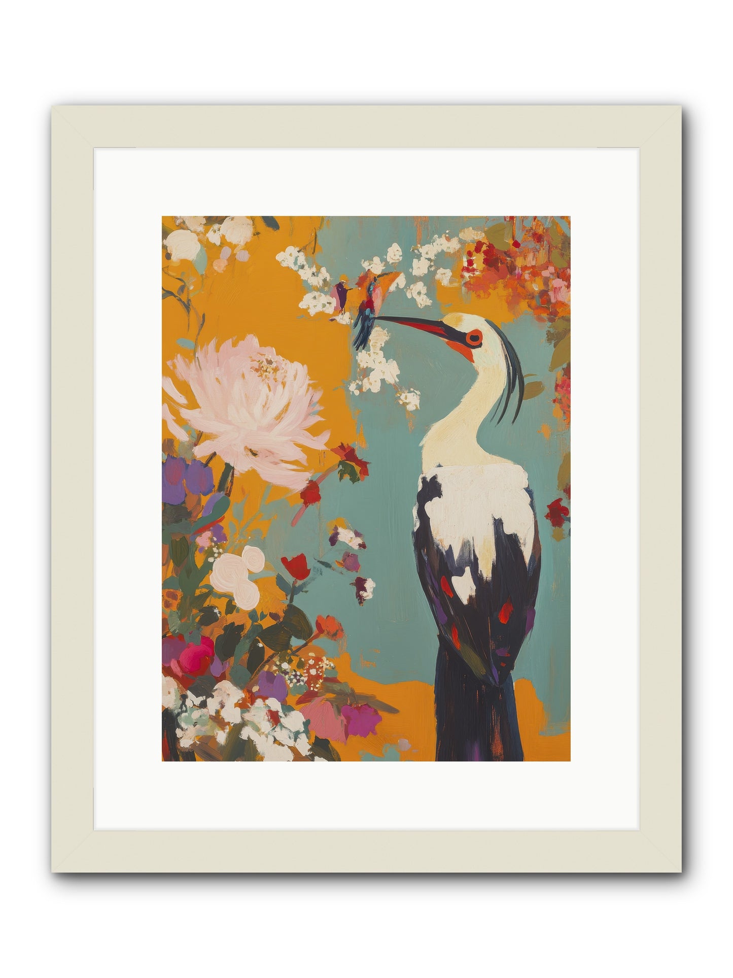 Marsh Maiden's Garden -- Framed Print - White 12x16