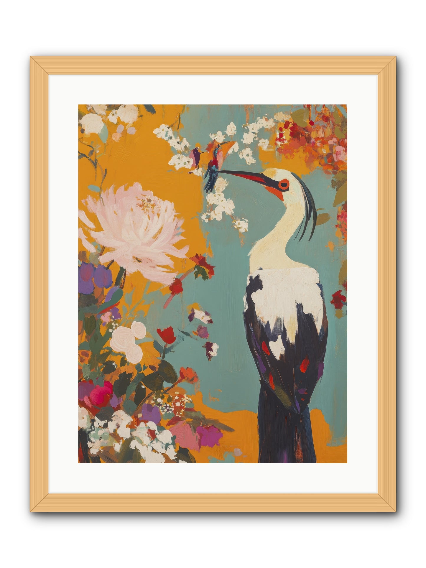 Marsh Maiden's Garden -- Framed Print - Natural 18x24