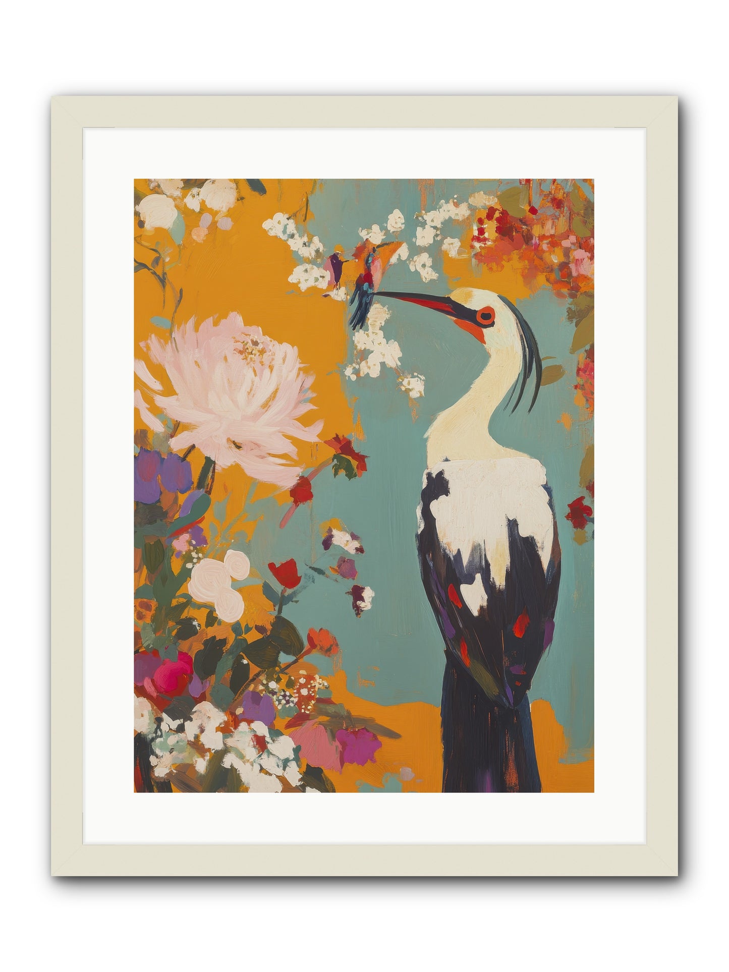 Marsh Maiden's Garden -- Framed Print - White 18x24