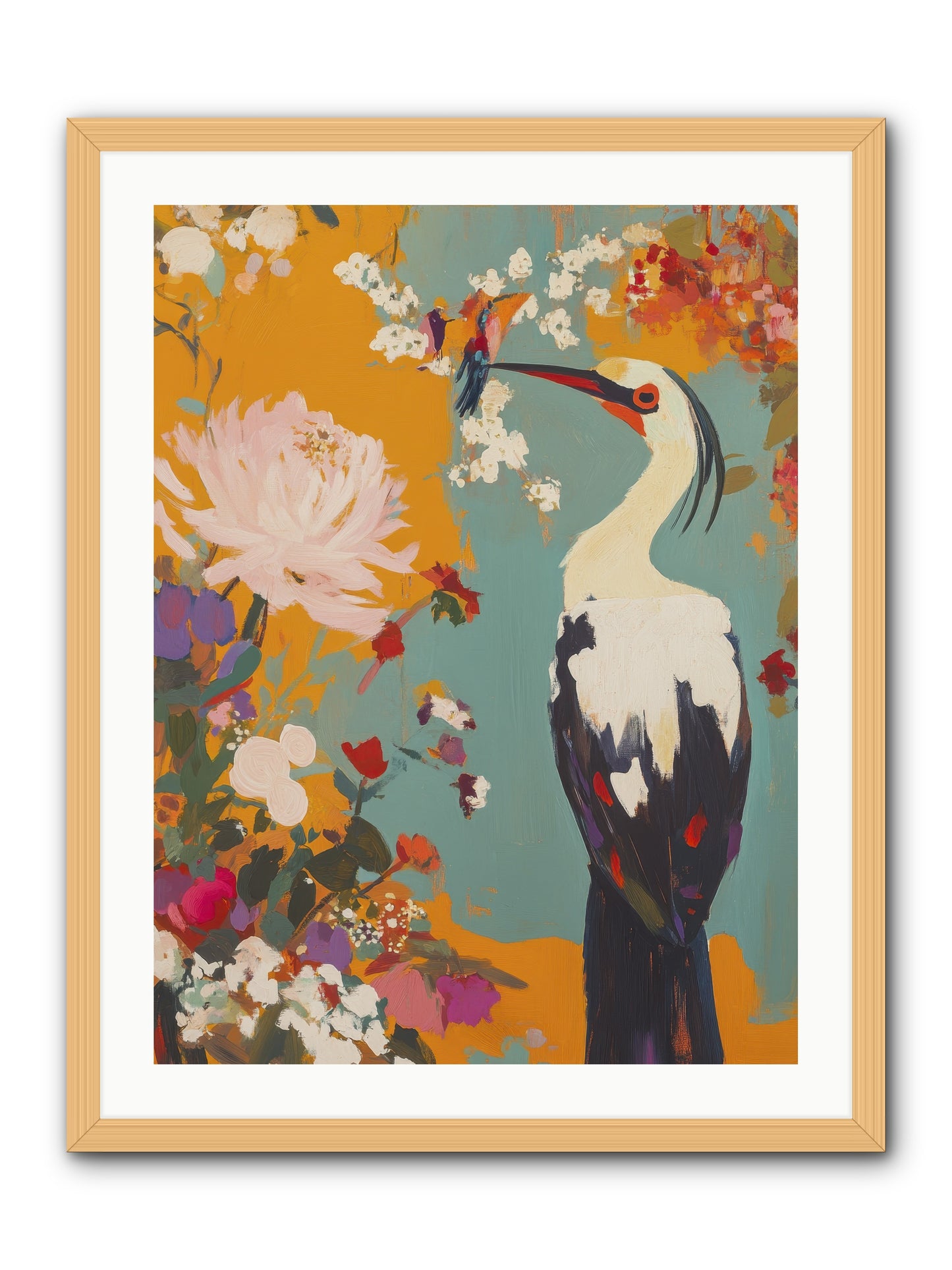 Marsh Maiden's Garden -- Framed Print - Natural 24x32