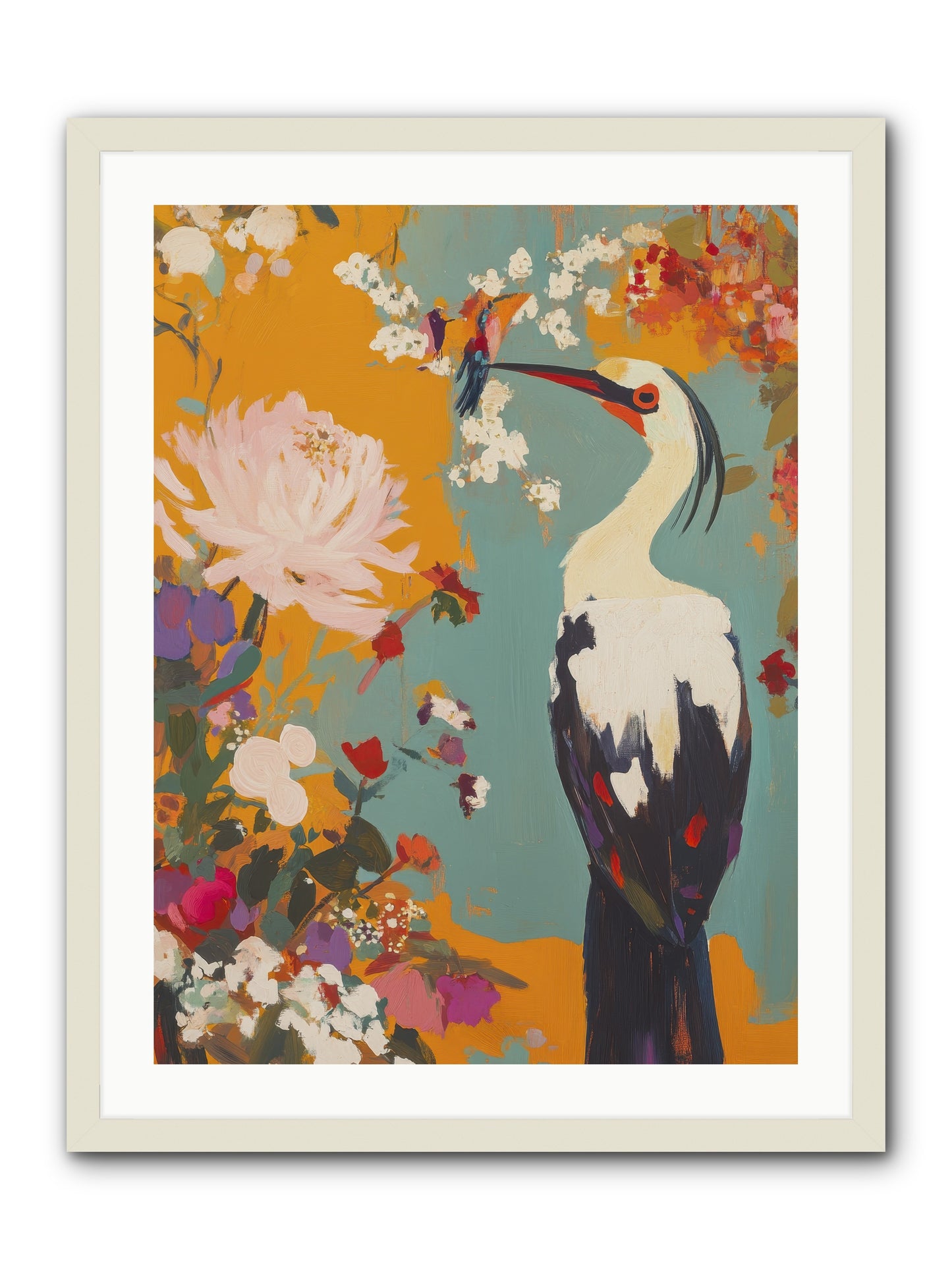Marsh Maiden's Garden -- Framed Print - White 24x32
