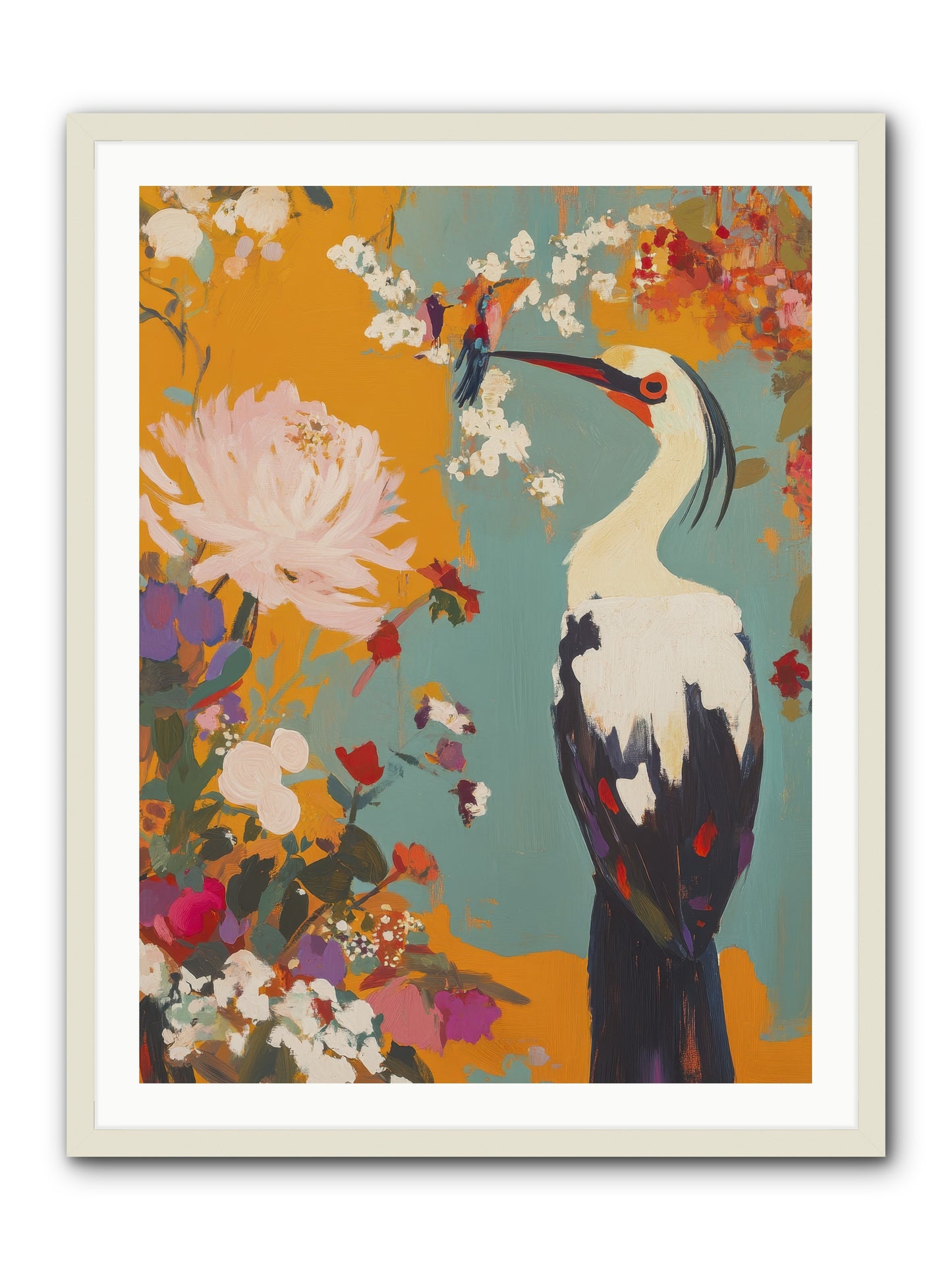 Marsh Maiden's Garden -- Framed Print - White 30x40