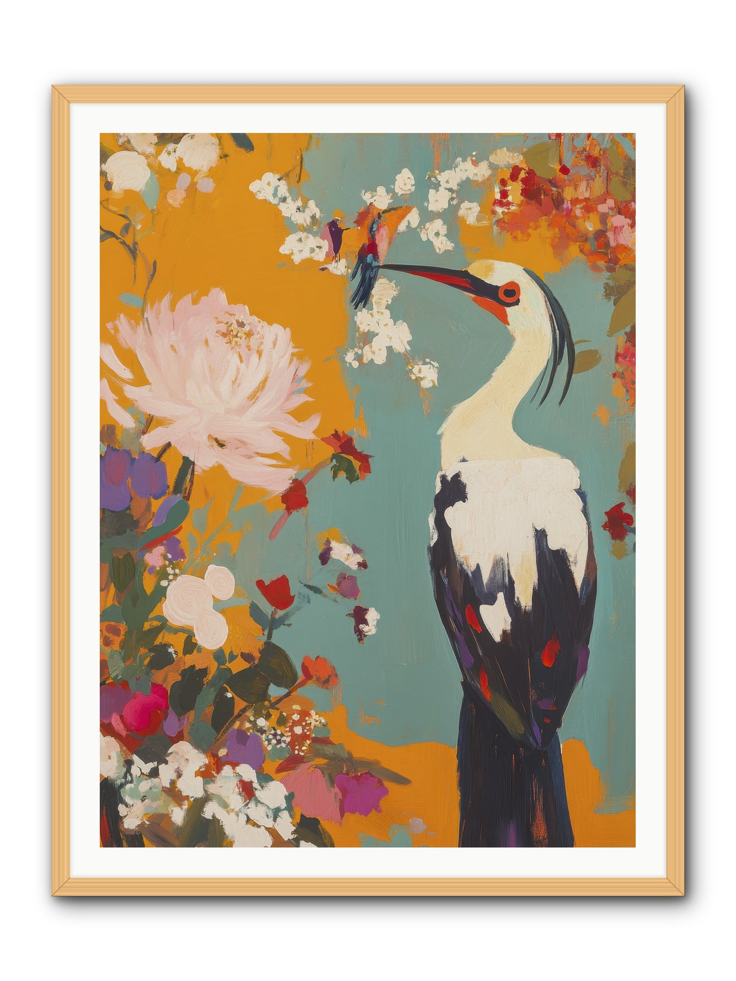 Marsh Maiden's Garden -- Framed Print - Natural 36x48
