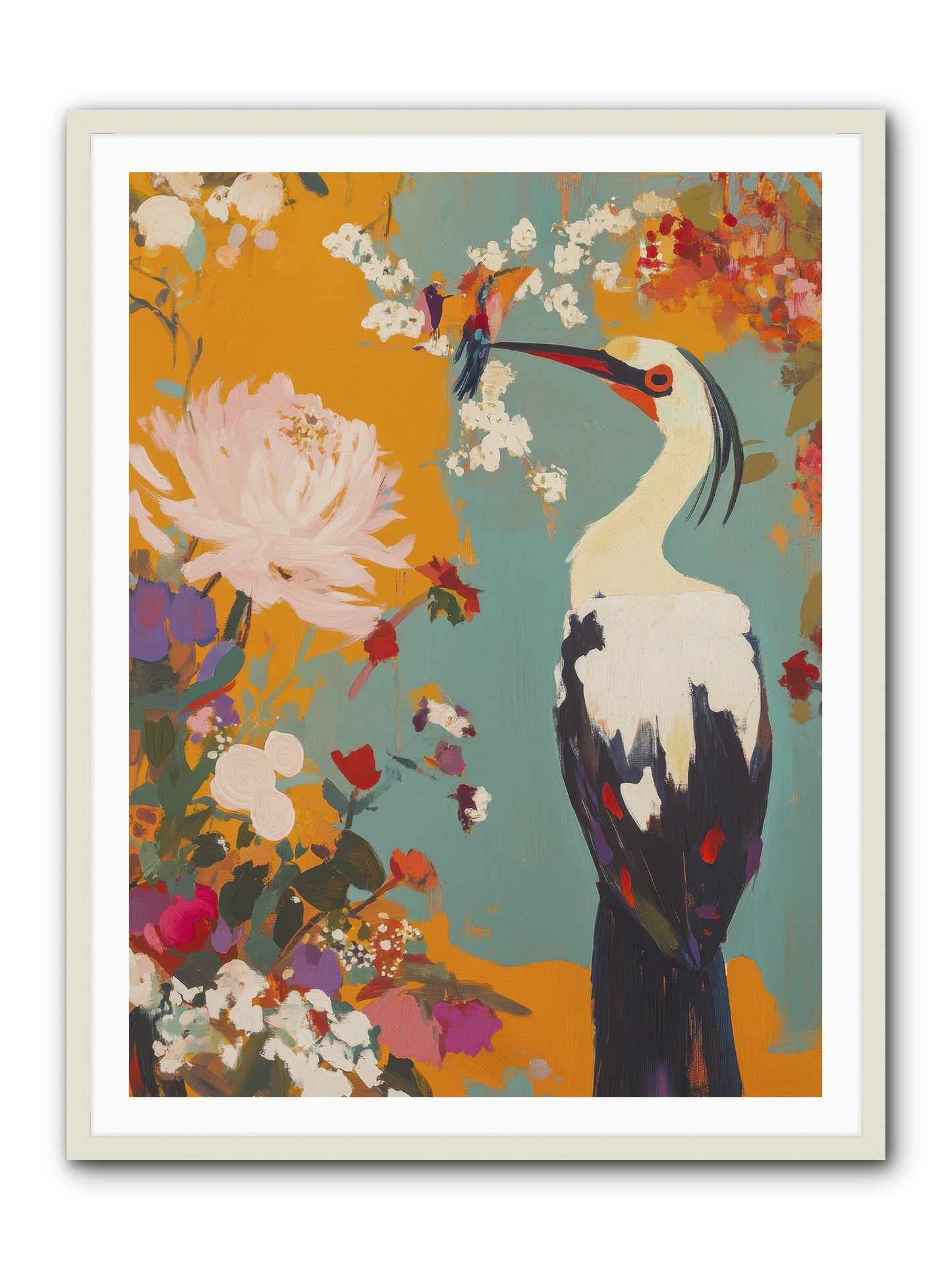 Marsh Maiden's Garden -- Framed Print - White 36x48