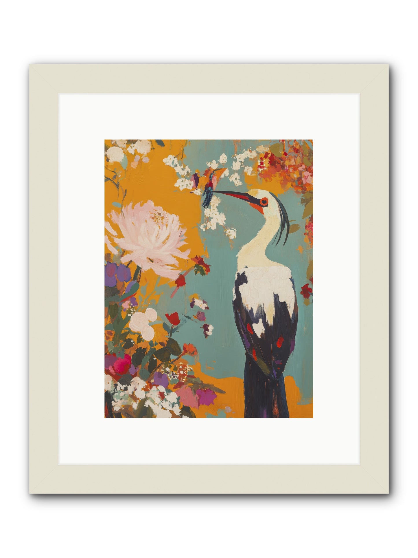 Marsh Maiden's Garden -- Framed Print - White 9x12