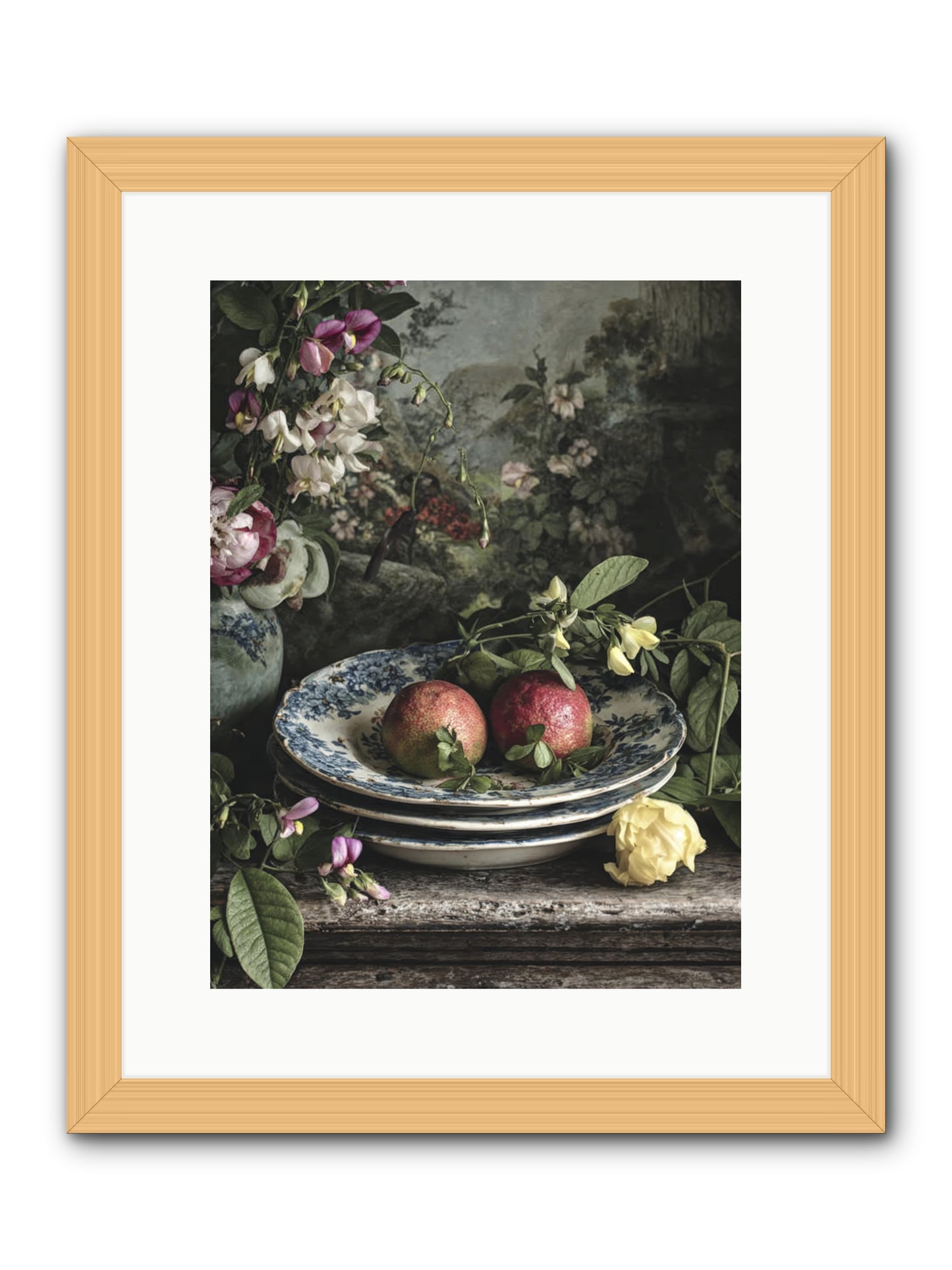 Matinique -- Framed Print - Natural 12x16