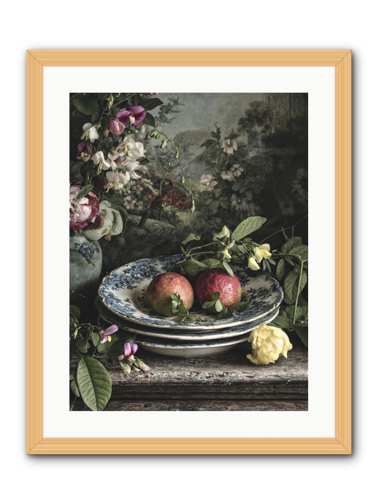 Matinique -- Framed Print - Natural 18x24