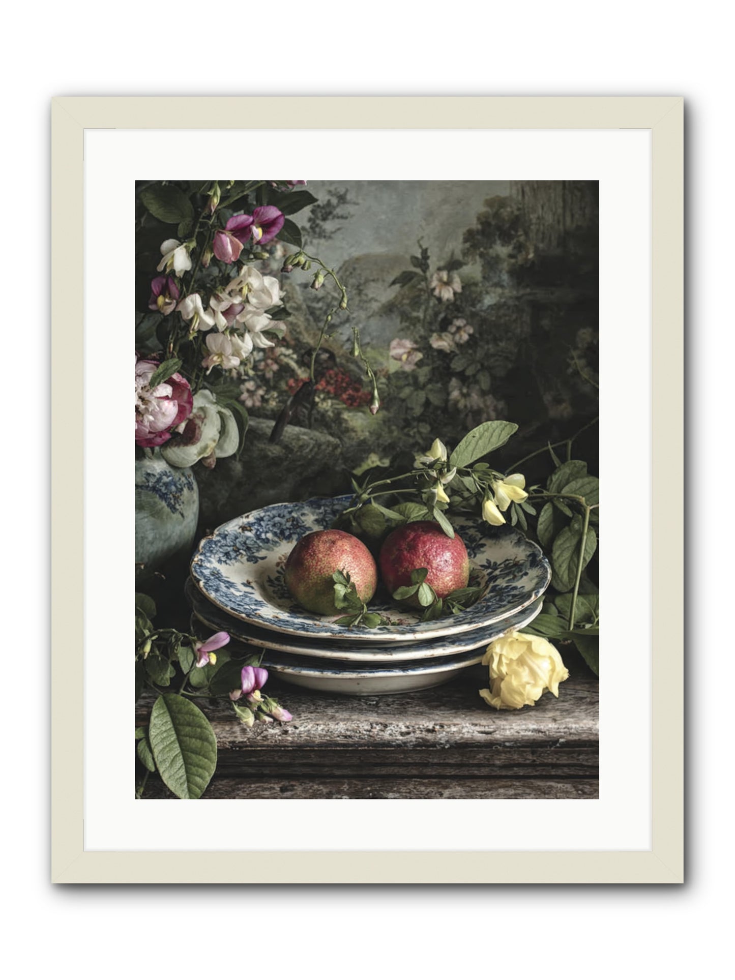 Matinique -- Framed Print - White 18x24