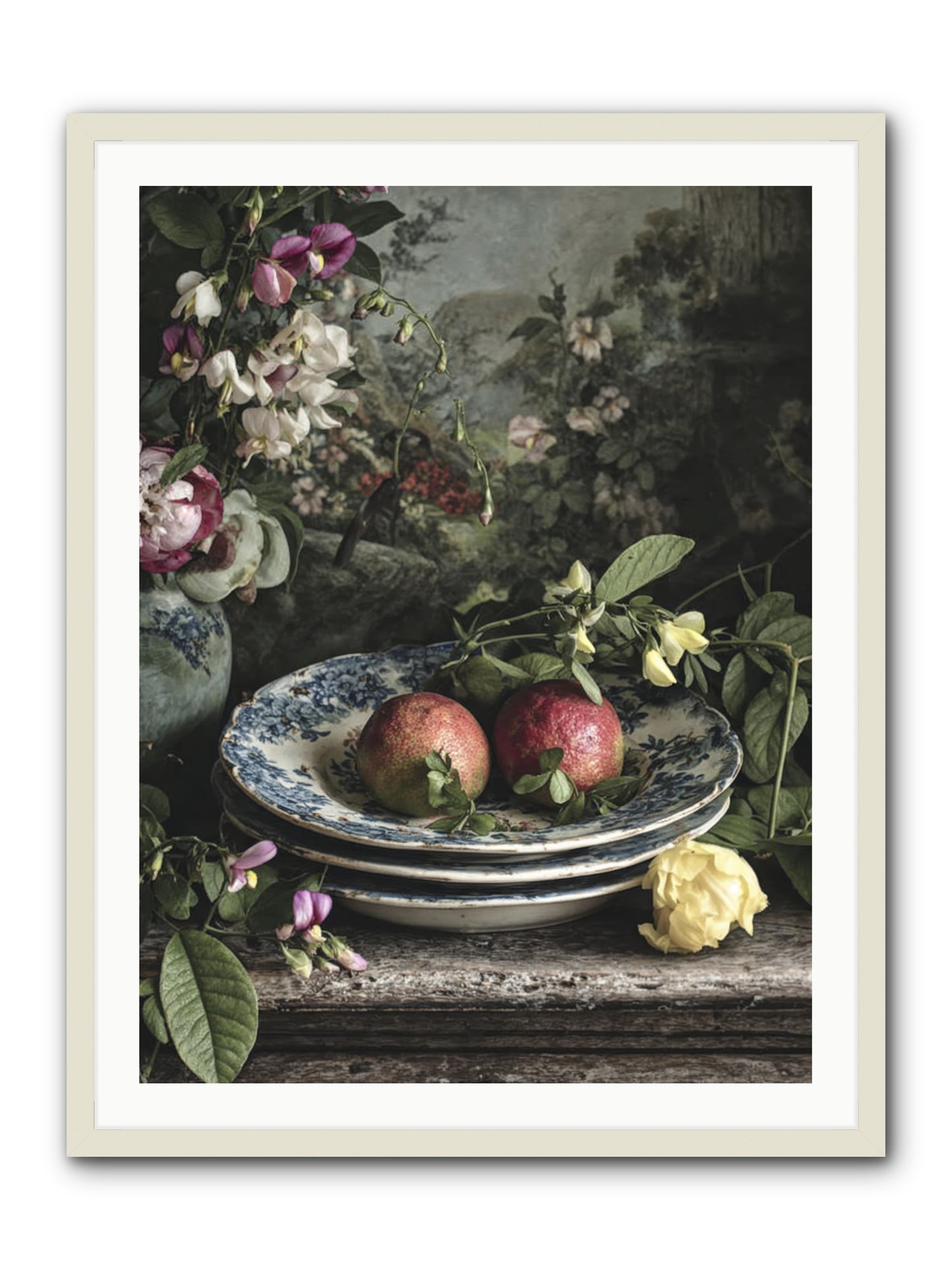 Matinique -- Framed Print - White 30x40