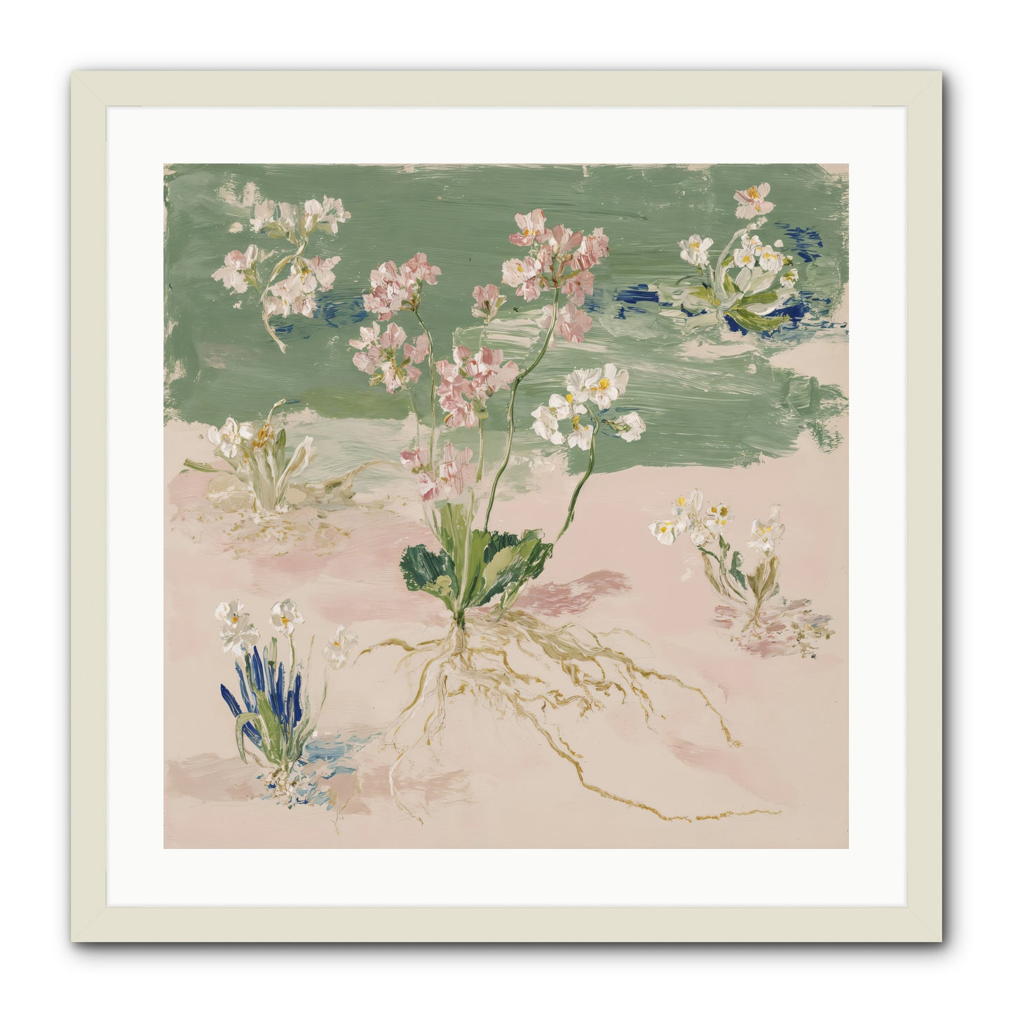 Maybe This Spring -- Framed Print - White 24x24