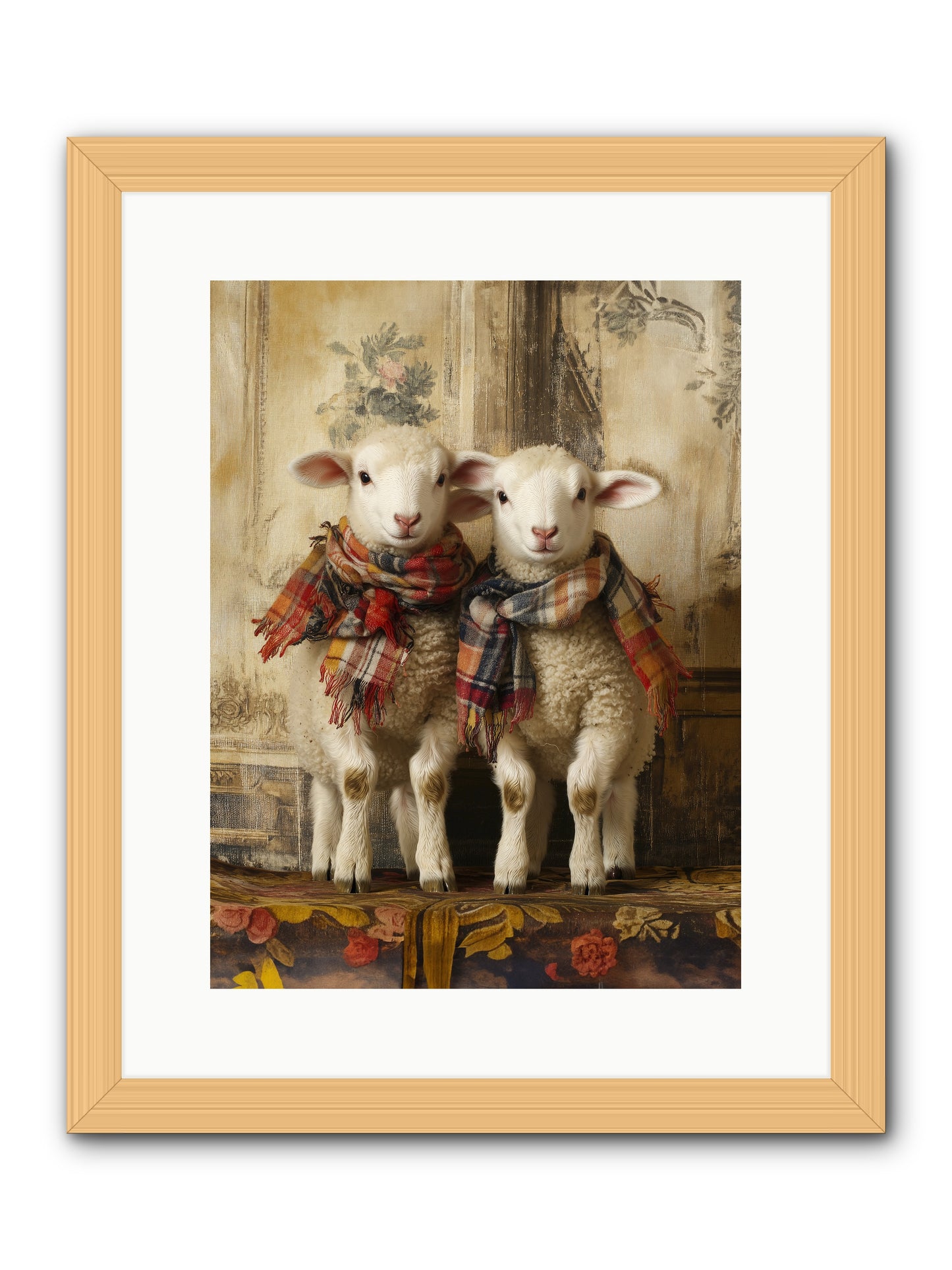 Meadow Babes -- Framed Print - Natural 12x16
