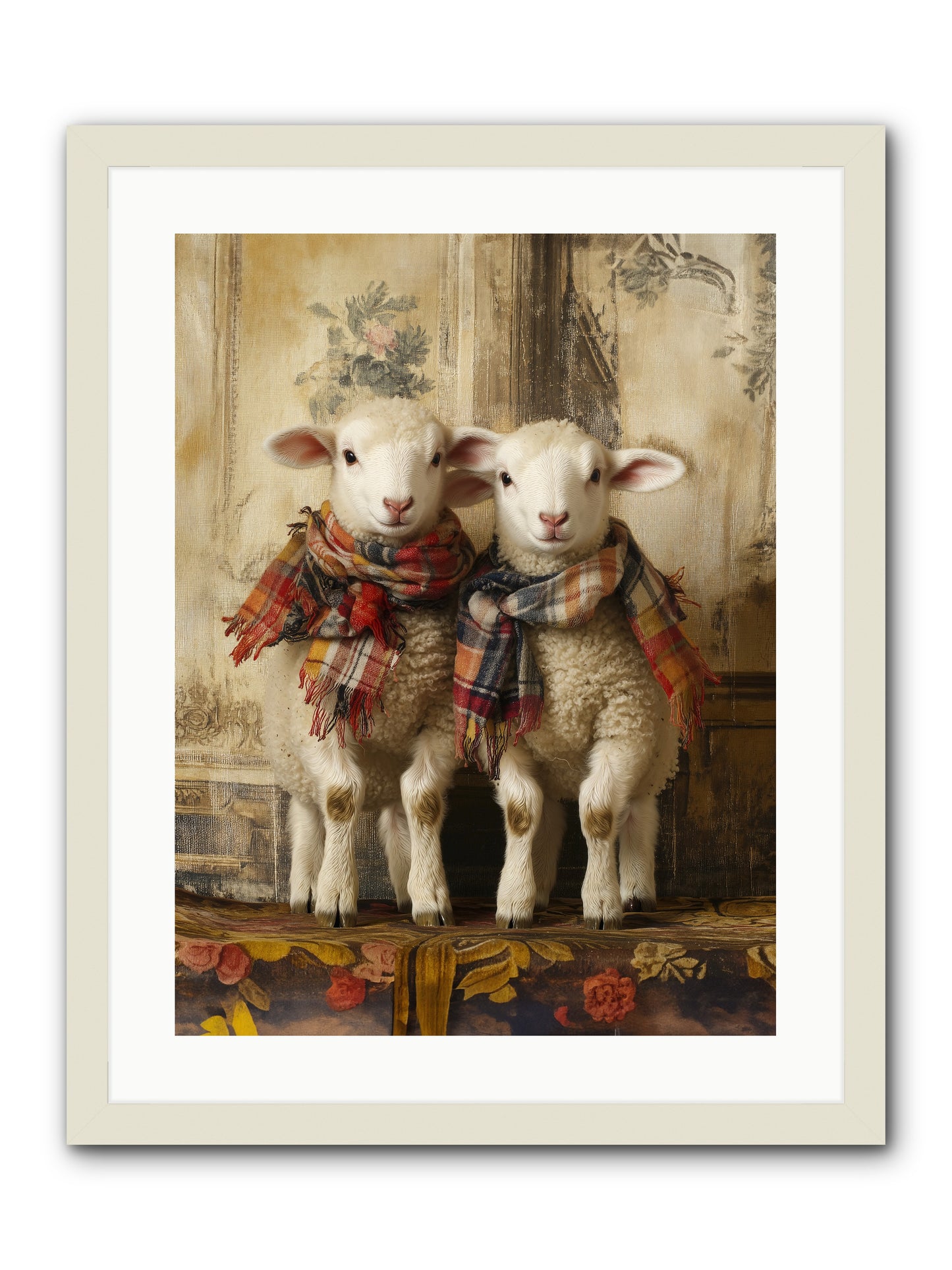 Meadow Babes -- Framed Print - White 18x24