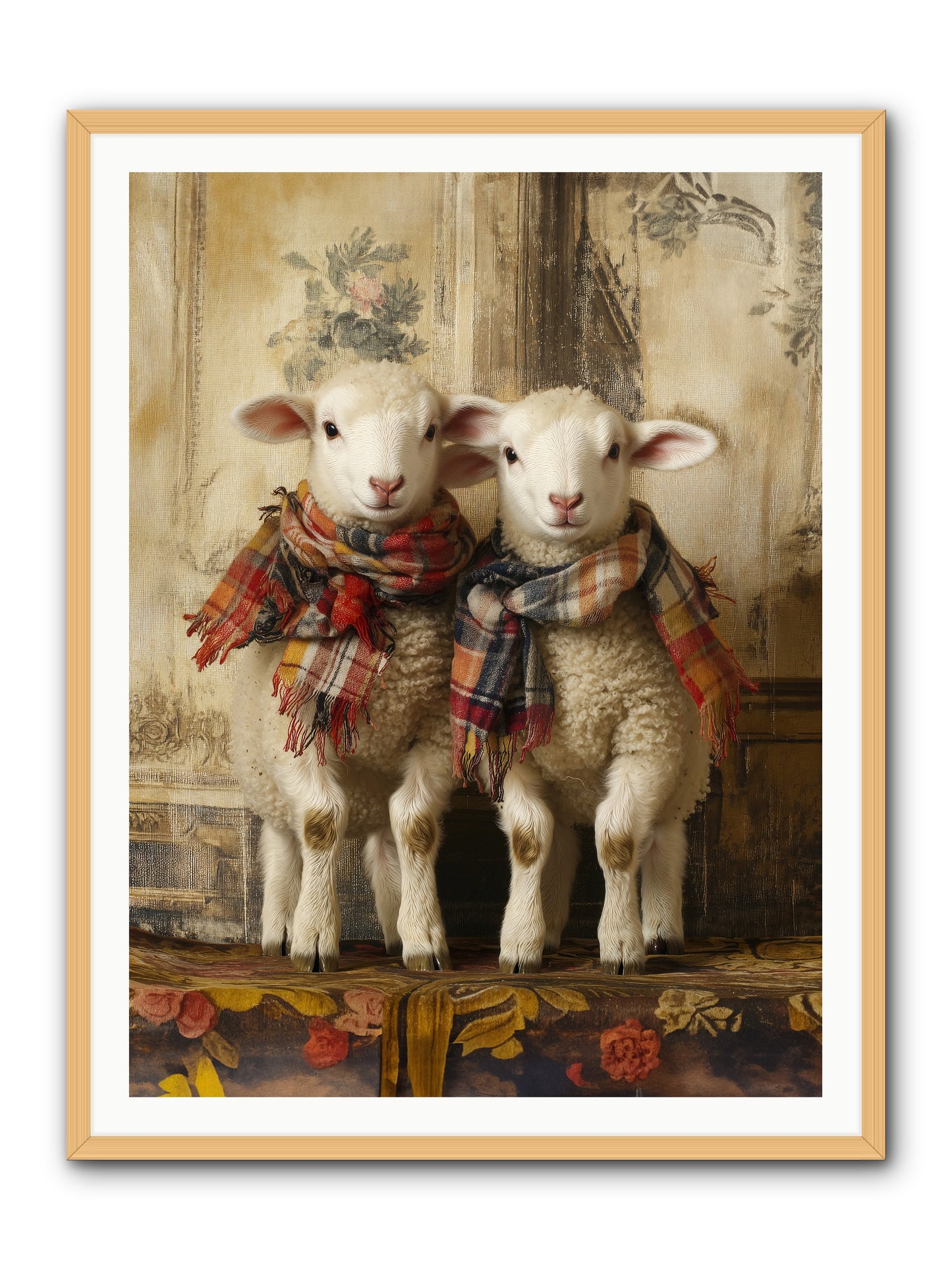 Meadow Babes -- Framed Print - Natural 36x48
